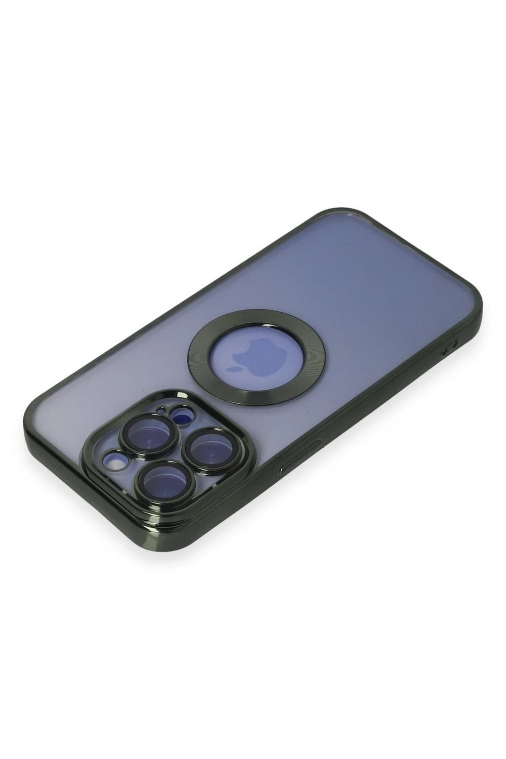 Mey İthalat®  iPhone 15 Pro Max Kılıf Slot Silikon - Köknar Yeşili