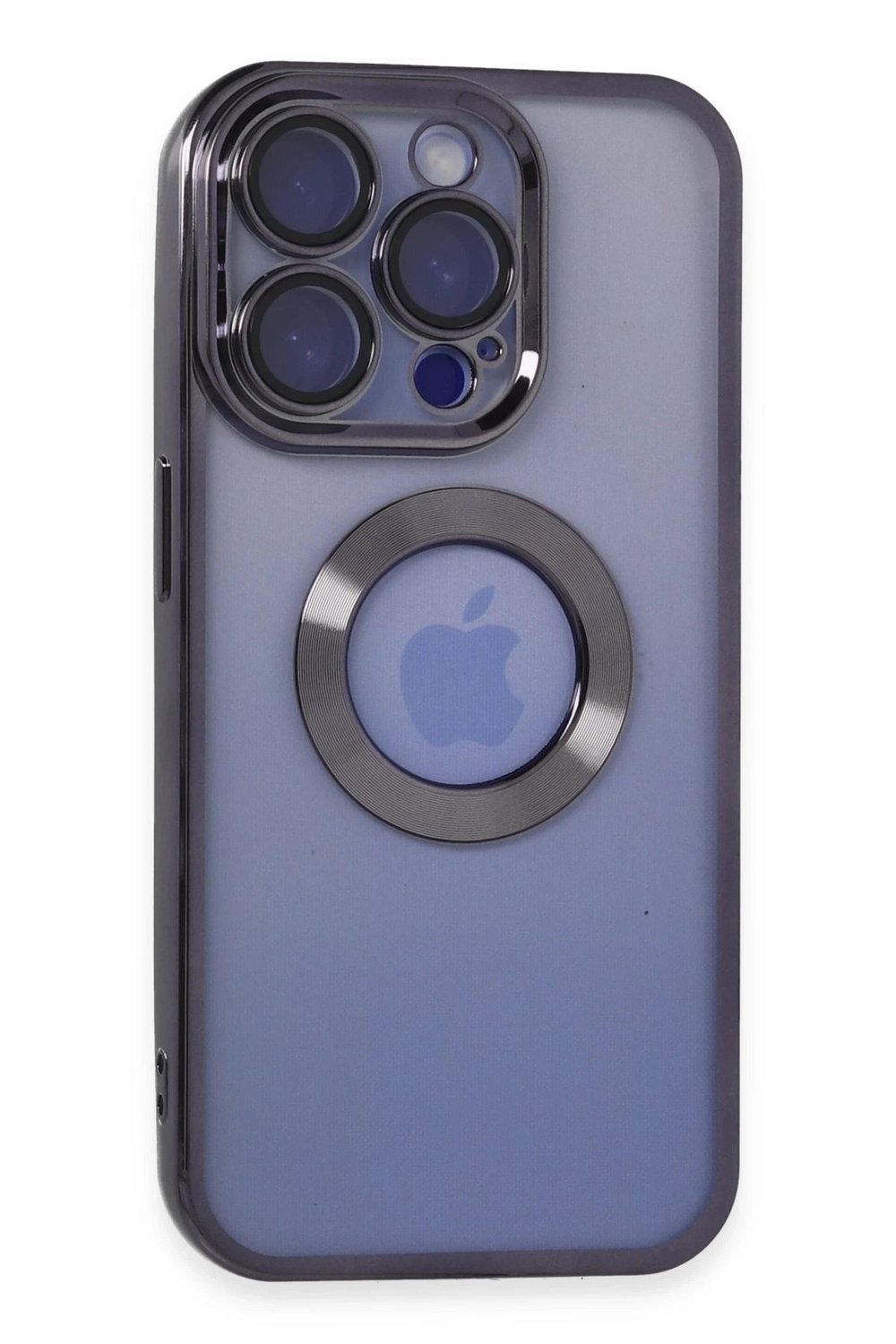 Mey İthalat®  iPhone 15 Pro Max Kılıf Slot Silikon - Mor