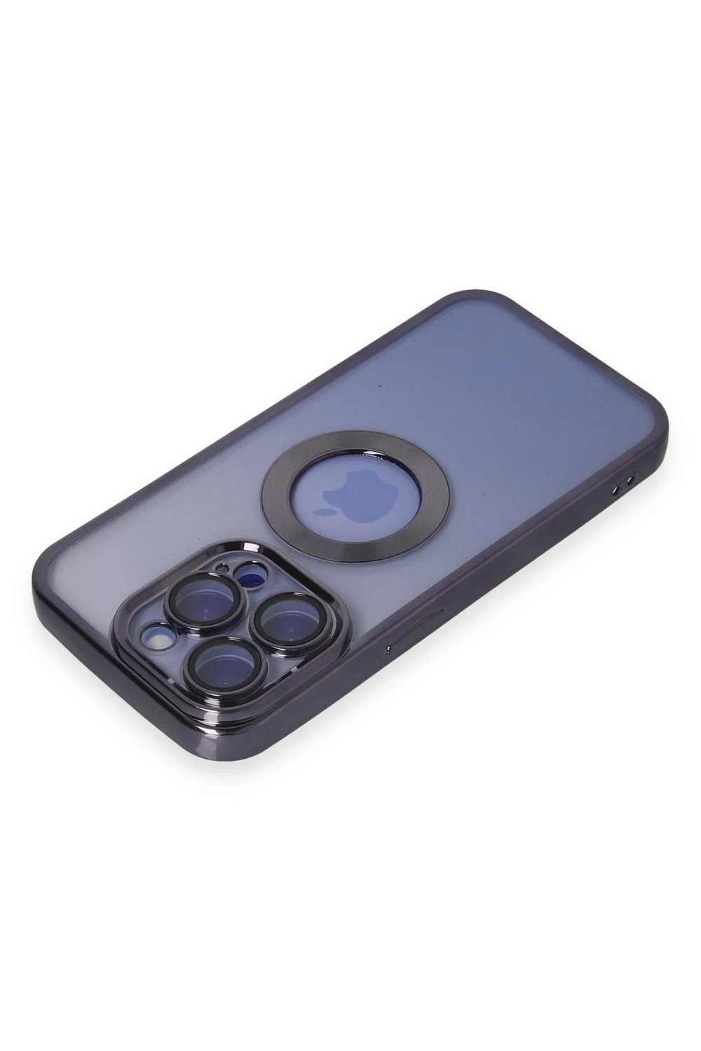 Mey İthalat®  iPhone 15 Pro Max Kılıf Slot Silikon - Mor