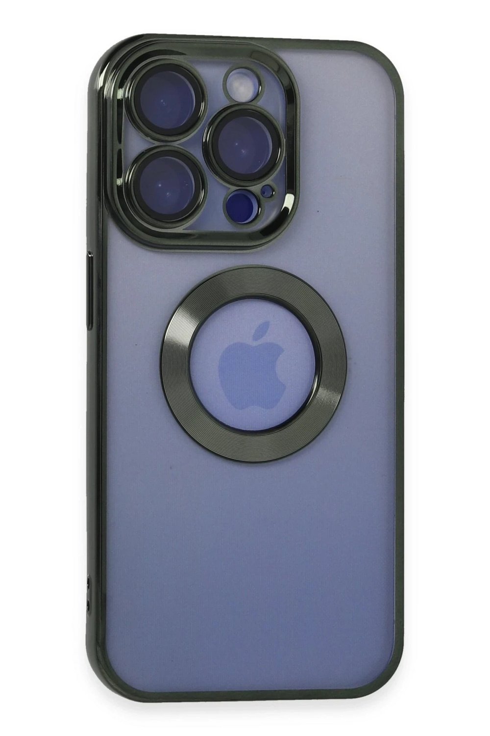Mey İthalat®  iPhone 15 Pro Max Kılıf Slot Silikon - Köknar Yeşili