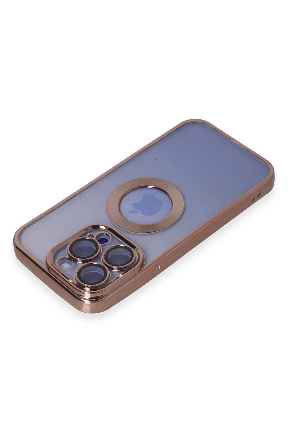 Mey İthalat®  iPhone 15 Pro Max Kılıf Slot Silikon - Rose Gold