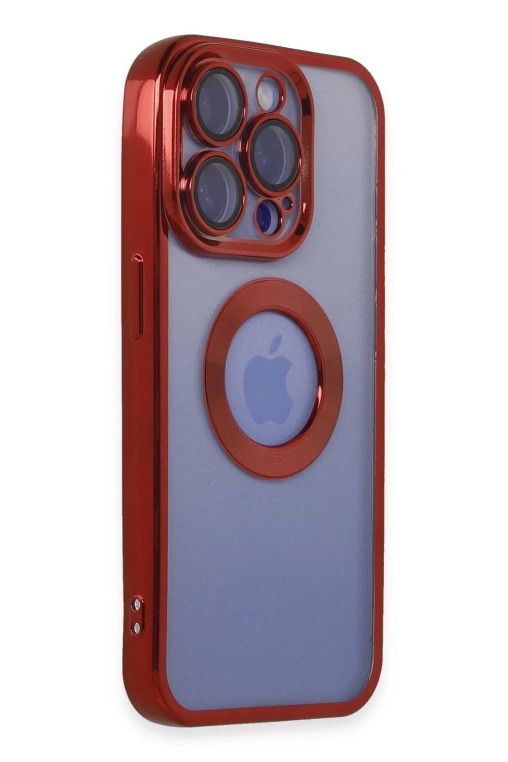 Mey İthalat®  iPhone 15 Pro Max Kılıf Slot Silikon - Kırmızı