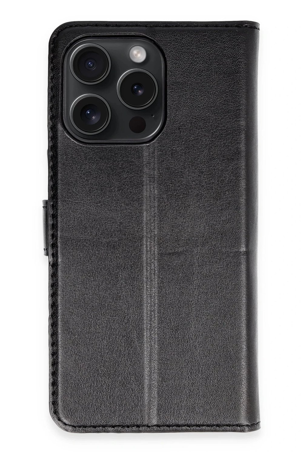 Mey İthalat®  iPhone 15 Pro Max Kılıf Trend S Plus Kapaklı Kılıf - Siyah