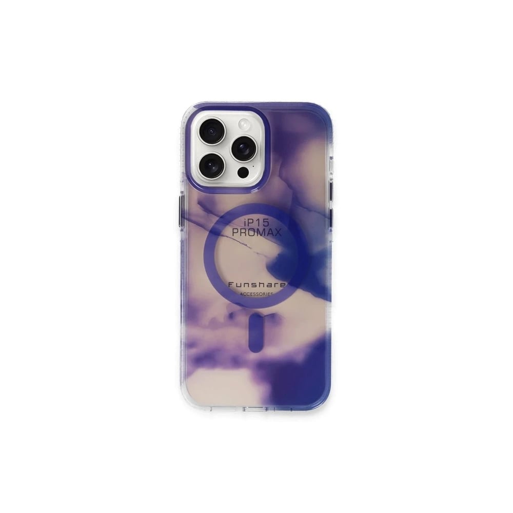 Mey İthalat®  iPhone 15 Pro Max Phantom Magsafe Kapak - Mor