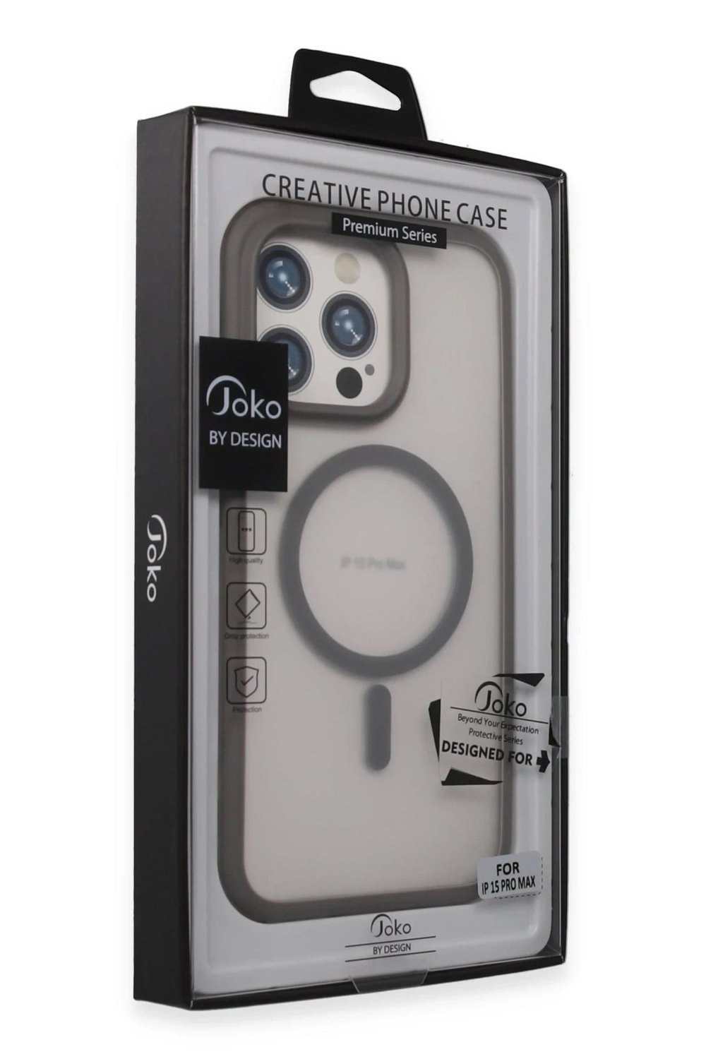 Mey İthalat®  iPhone 15 Pro Max Toras Airbag Magsafe Kapak - Titan Gri