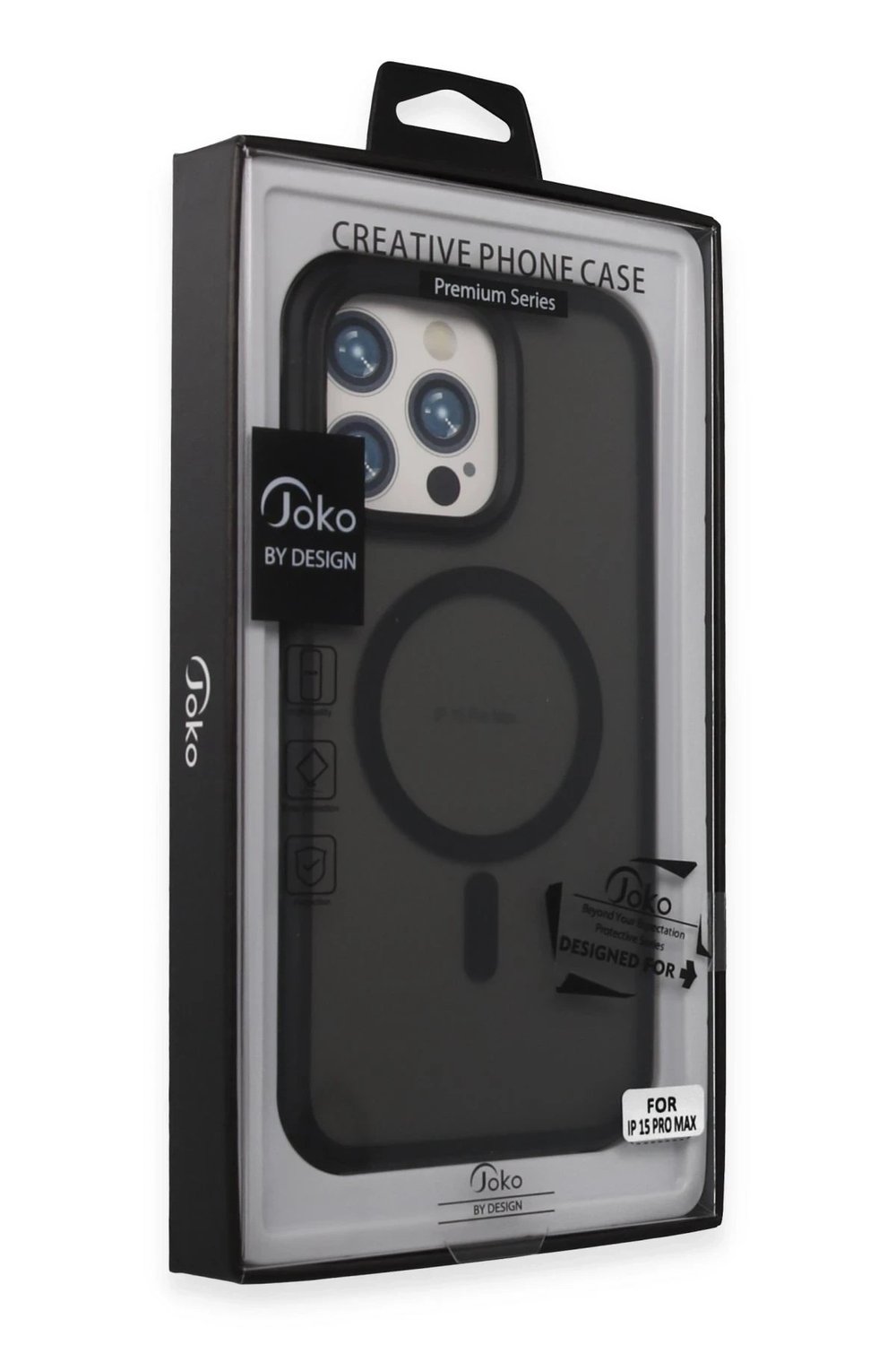 Mey İthalat®  iPhone 15 Pro Max Toras Airbag Magsafe Kapak - Siyah