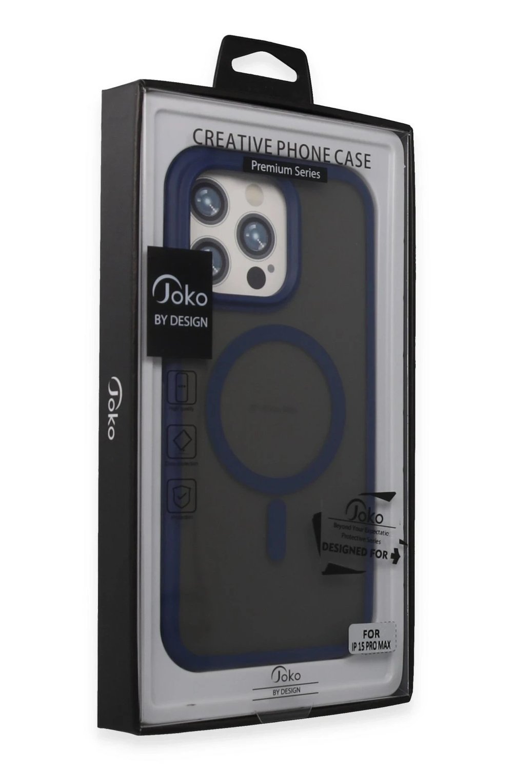 Mey İthalat®  iPhone 15 Pro Toras Airbag Magsafe Kapak - Lacivert