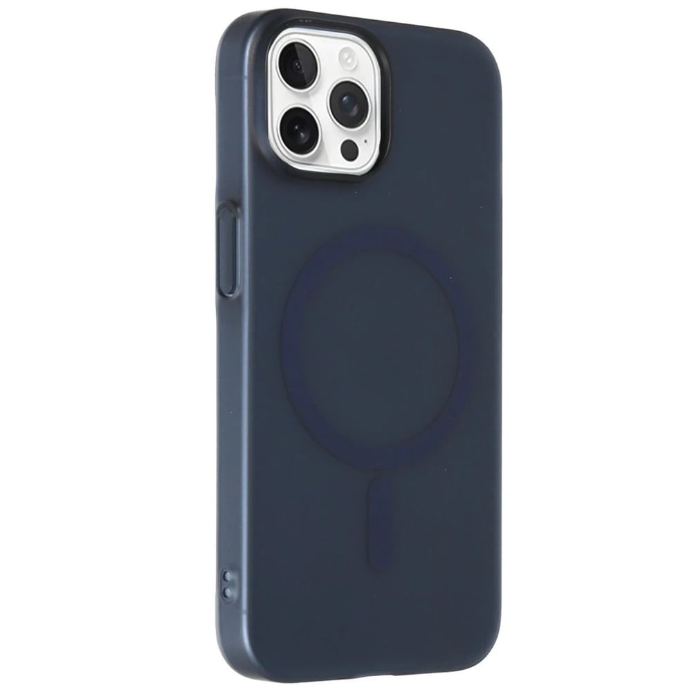 Mey İthalat®  iPhone 15 Pro Tuna PC Slim Magsafe Kapak - Lacivert