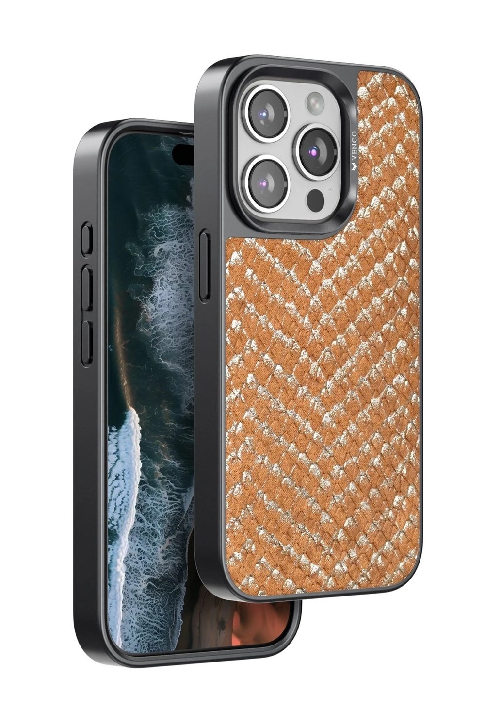 Mey İthalat®  iPhone 15 Pro Viper Kapak - Kahverengi