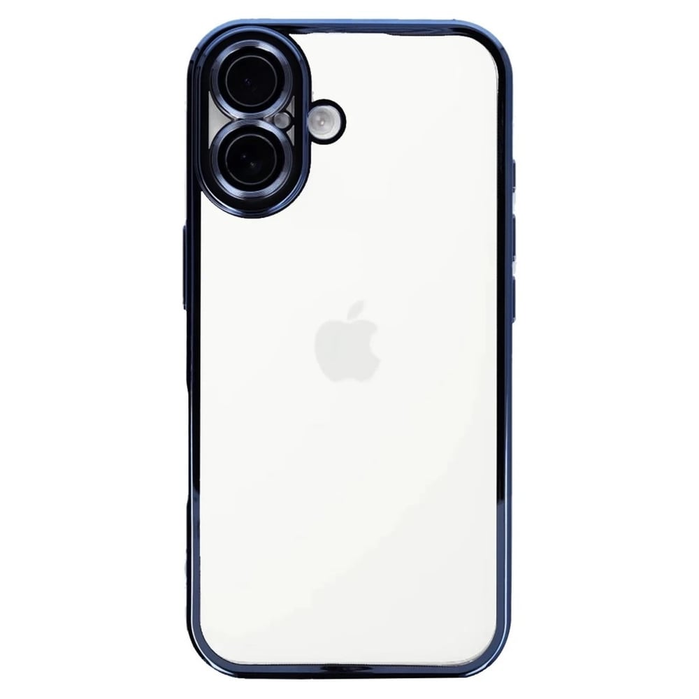 Mey İthalat®  iPhone 16 Kılıf  Lensli Silikon - Açık Mavi
