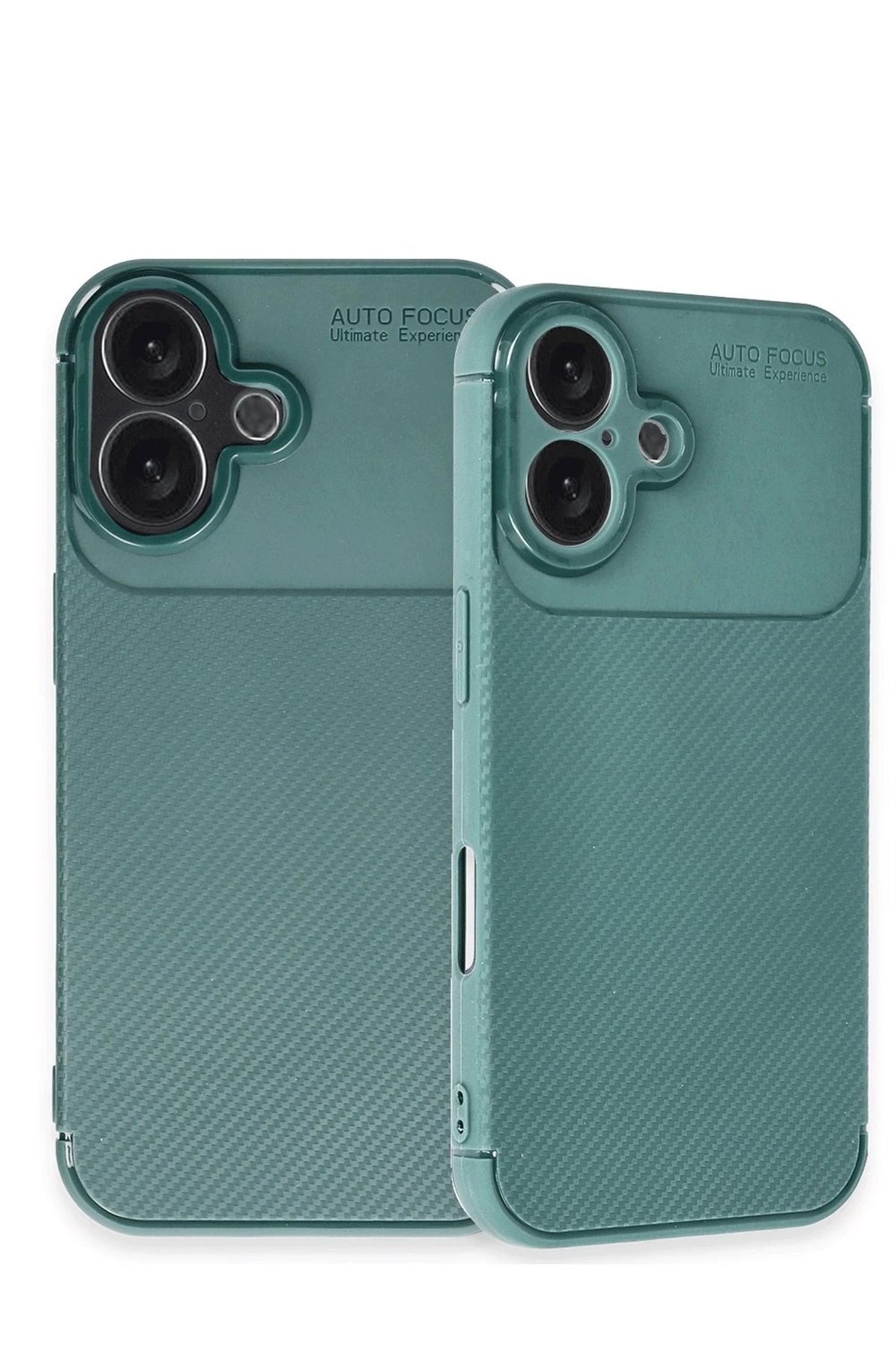 Mey İthalat®  iPhone 16 Kılıf Auto Focus Karbon Kapak - Koyu Yeşil
