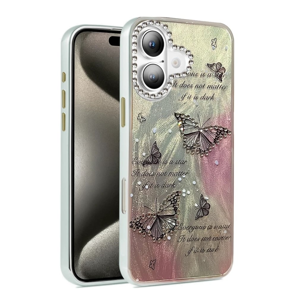 Mey İthalat®  iPhone 16 Kılıf Blade Aynalı Desenli Kapak - Desen 6
