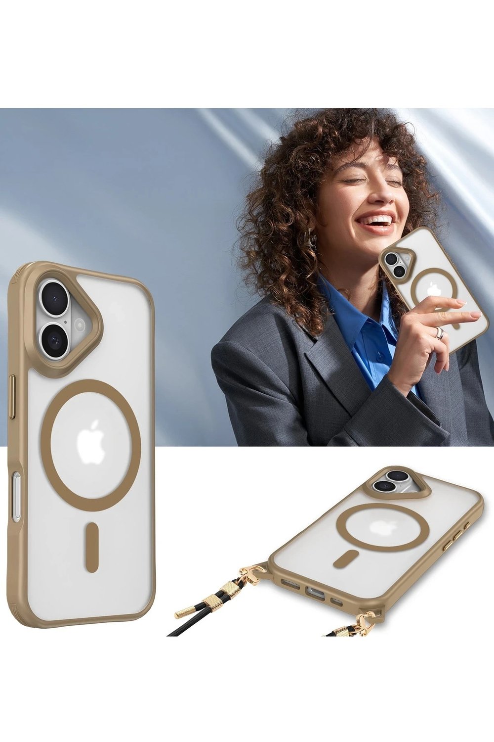 Mey İthalat®  iPhone 16 Kılıf Enka Magsafe Silikon Kılıf - Titan Gri
