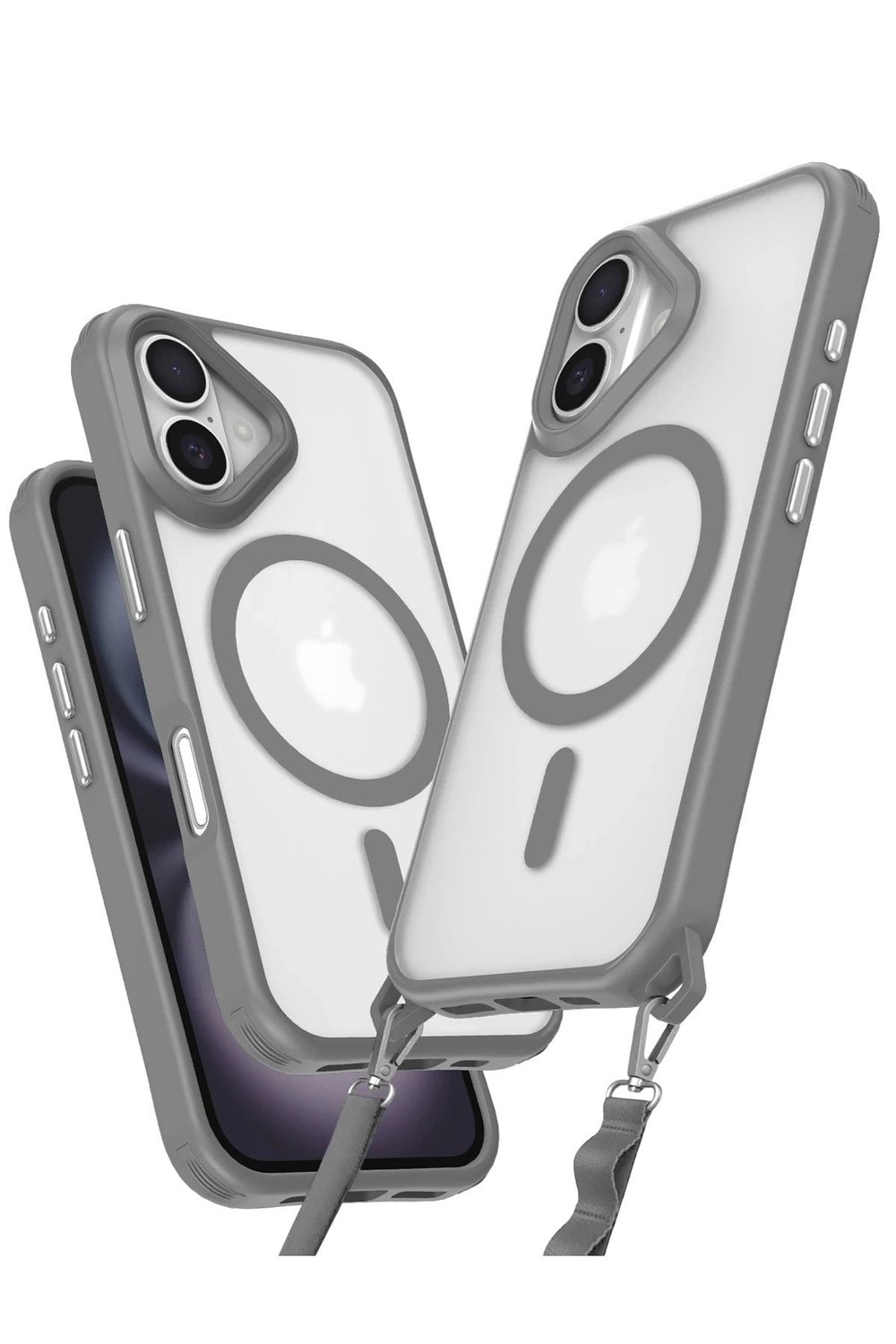 Mey İthalat®  iPhone 16 Kılıf Enka Magsafe Silikon Kılıf - Titan Gri