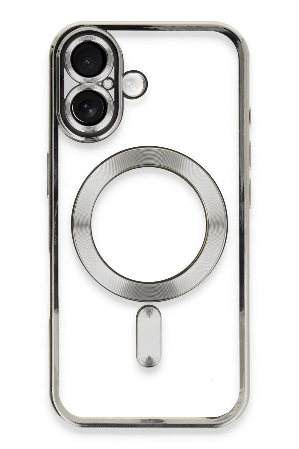 Mey İthalat®  iPhone 16 Kılıf Kross Magneticsafe Kapak - Gümüş