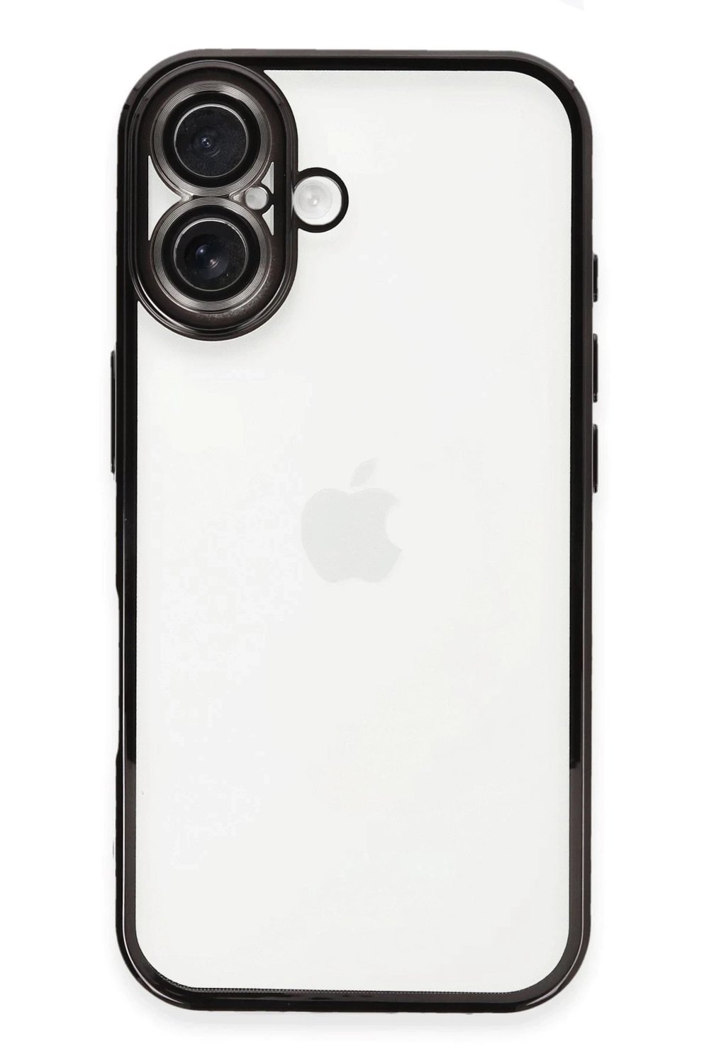 Mey İthalat®  iPhone 16 Plus Kılıf  Lensli Silikon - Siyah