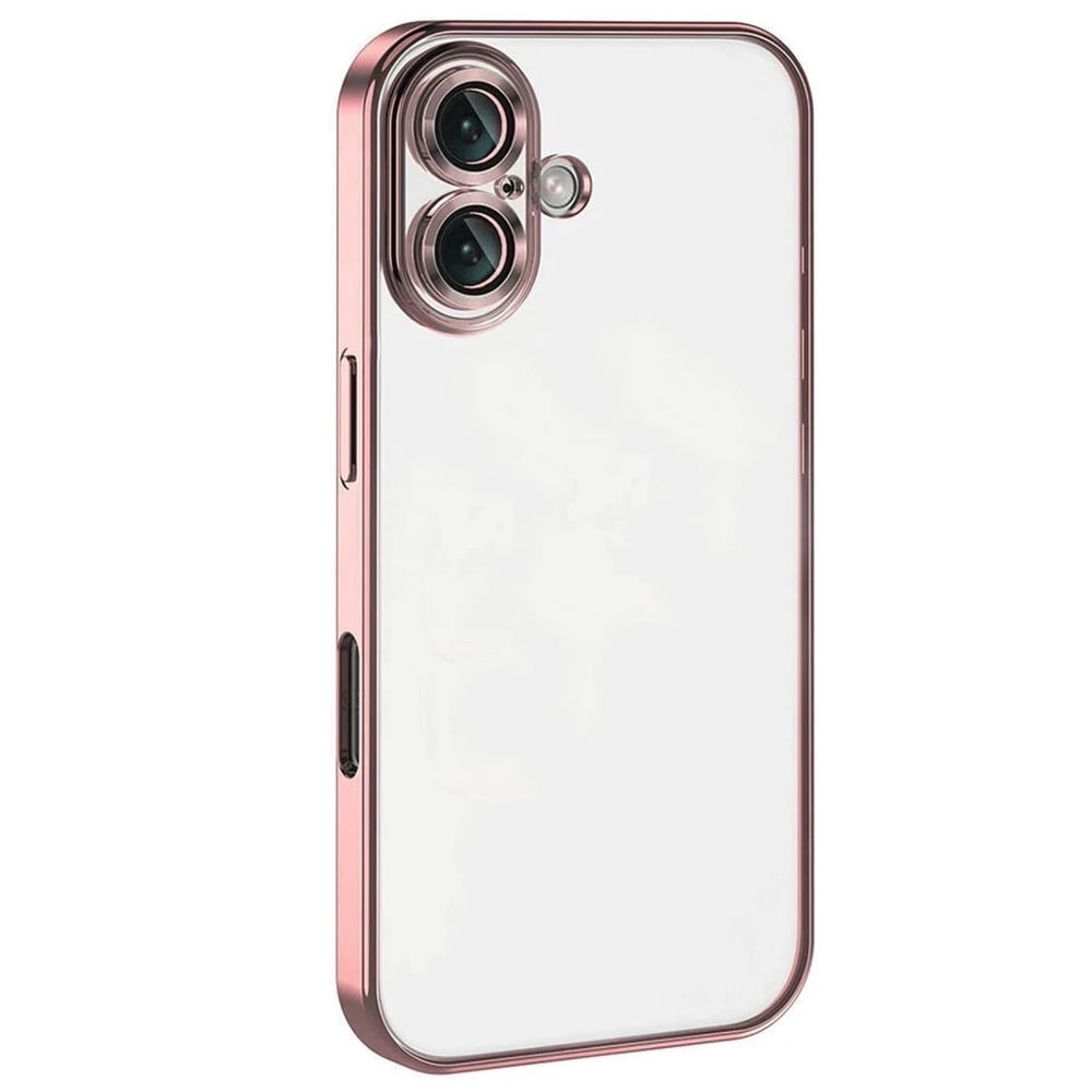 Mey İthalat®  iPhone 16 Plus Kılıf  Lensli Silikon - Pembe