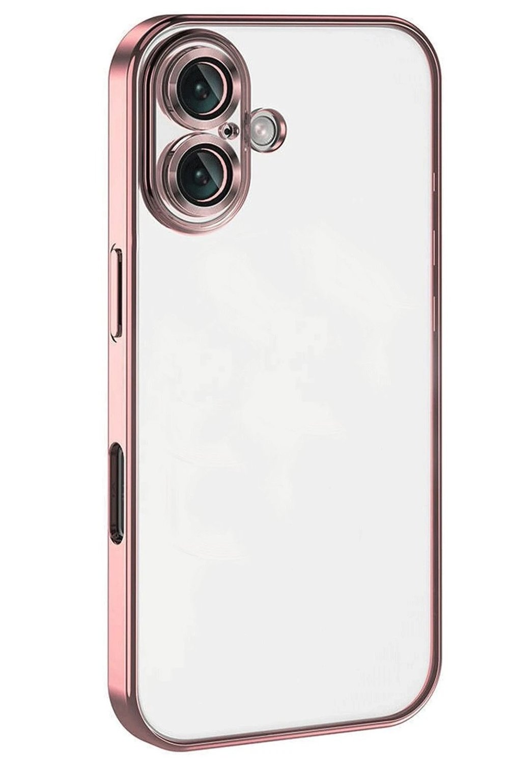 Mey İthalat®  iPhone 16 Plus Kılıf  Lensli Silikon - Pembe