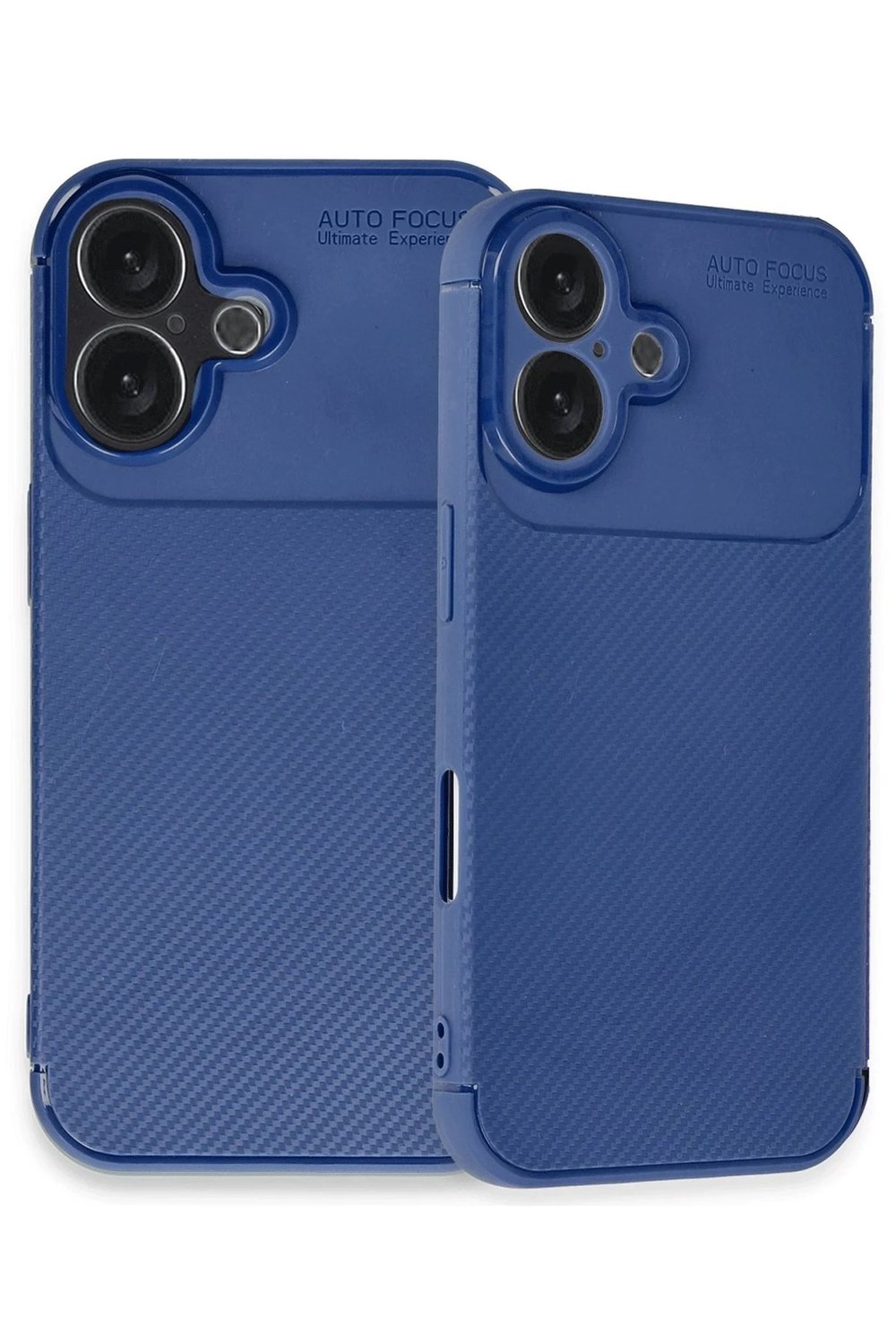 Mey İthalat®  iPhone 16 Plus Kılıf Auto Focus Karbon Kapak - Lacivert