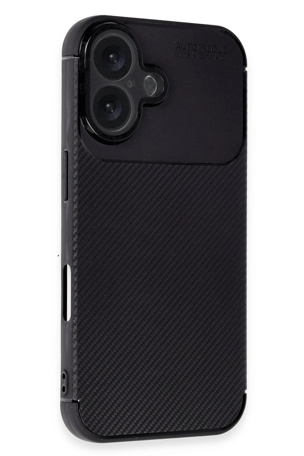 Mey İthalat®  iPhone 16 Plus Kılıf Auto Focus Karbon Kapak - Siyah