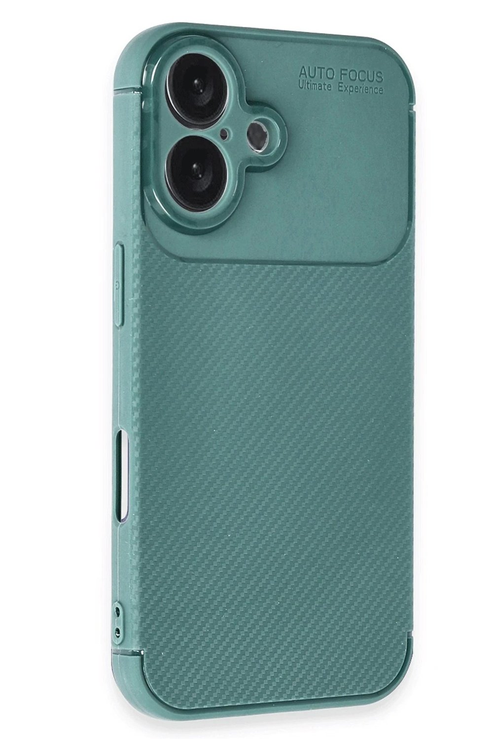 Mey İthalat®  iPhone 16 Plus Kılıf Auto Focus Karbon Kapak - Koyu Yeşil