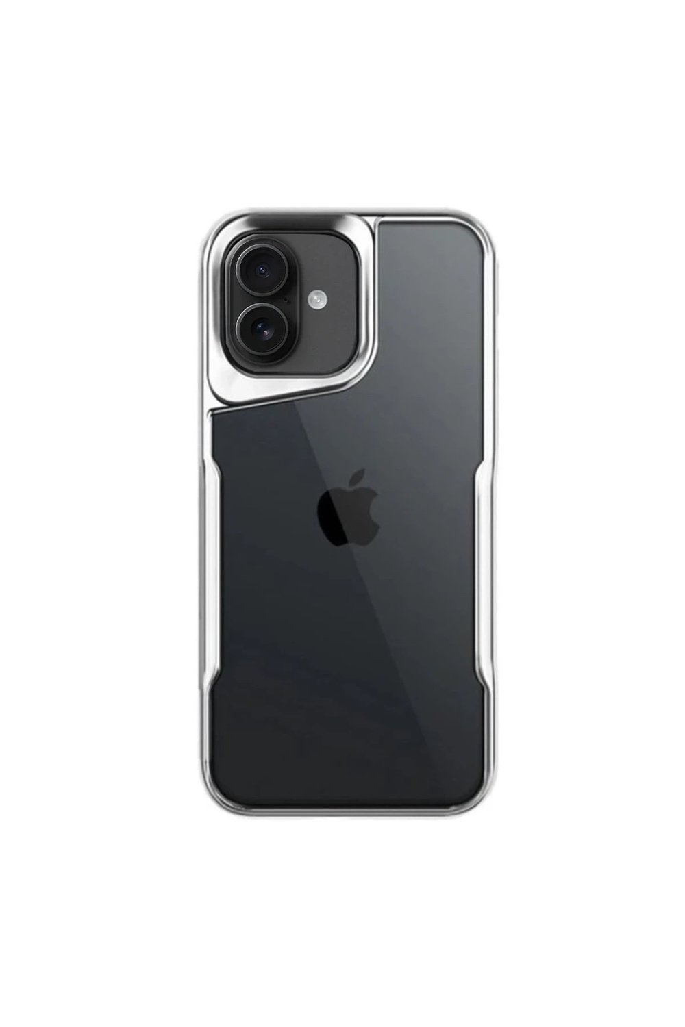 Mey İthalat®  iPhone 16 Plus Kılıf Boyi Silikon Kapak - Gümüş