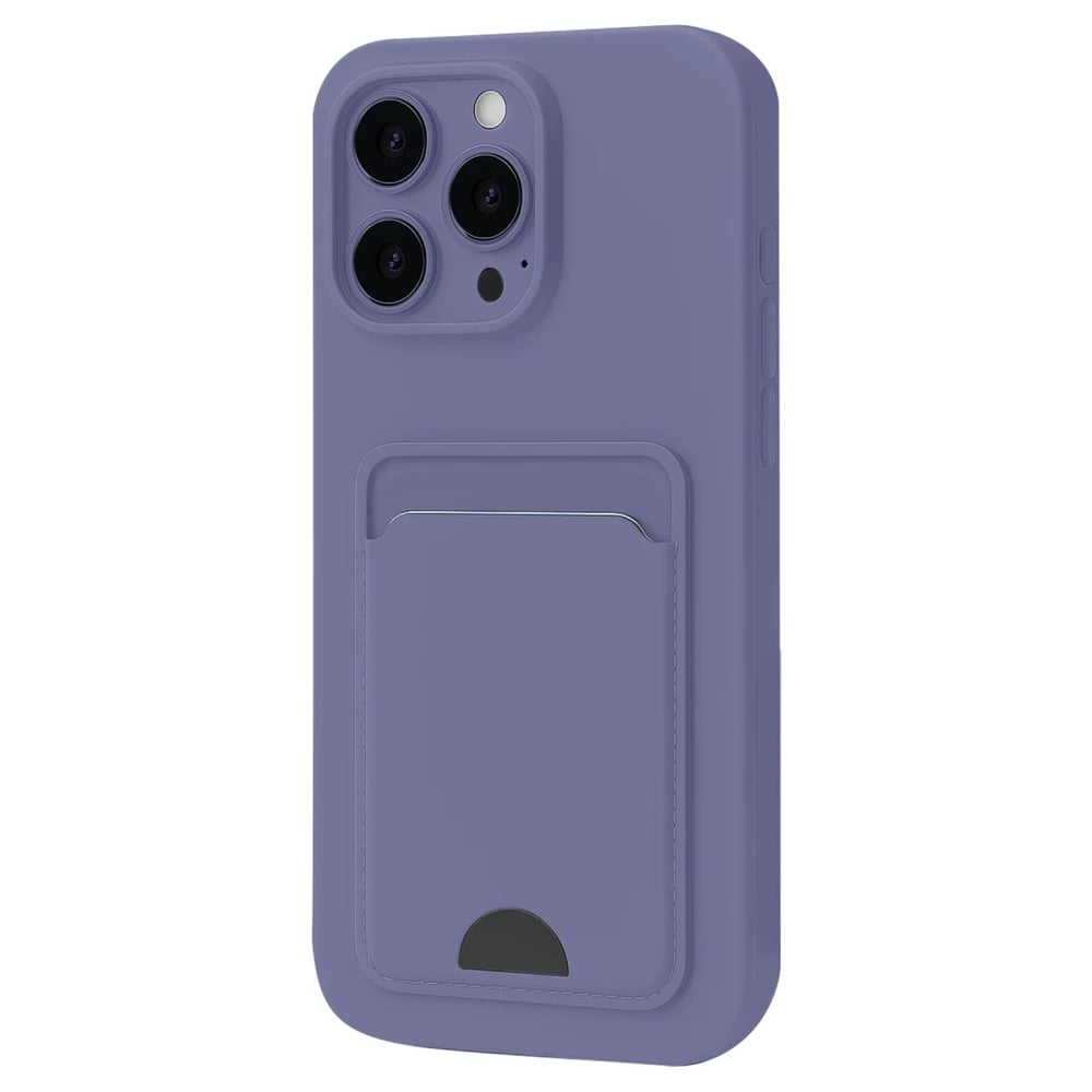 Mey İthalat®  iPhone 16 Plus Kılıf Kelvin Kartvizitli Silikon - Lila
