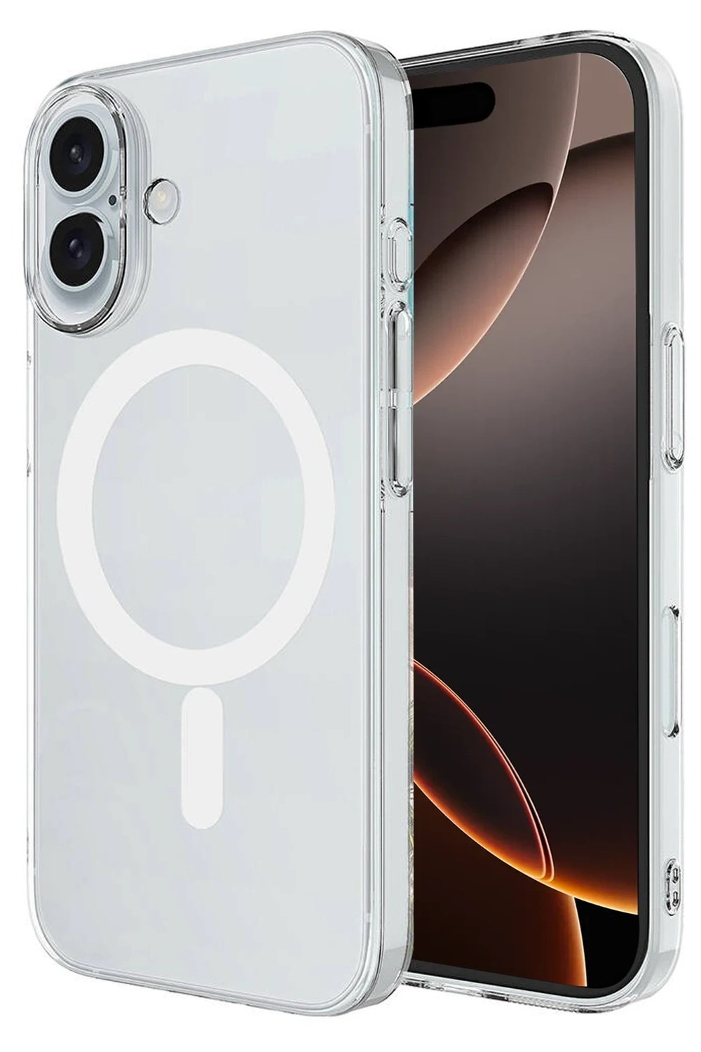 Mey İthalat®  iPhone 16 Plus Kılıf Magneticsafe Şeffaf Silikon - Şeffaf
