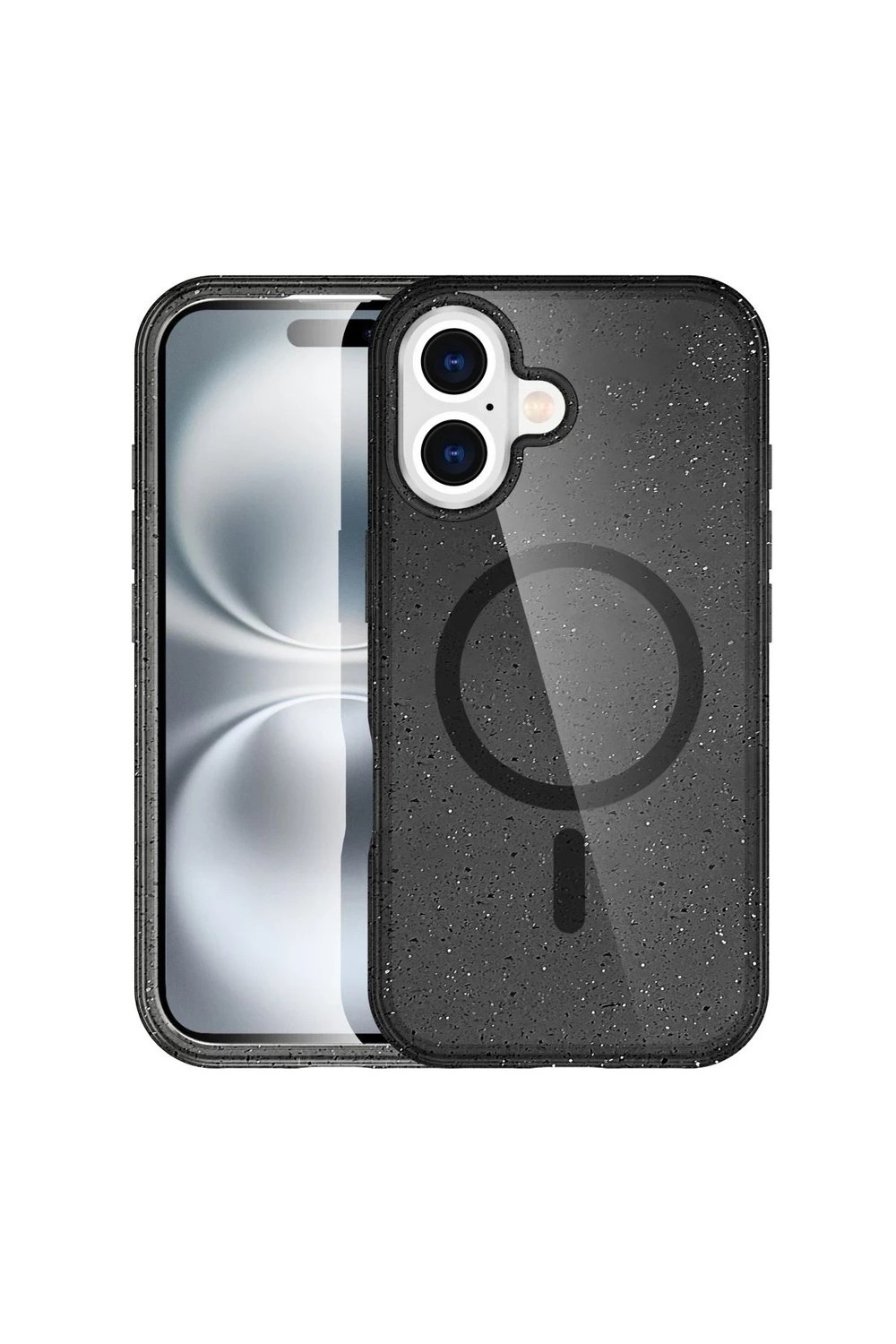 Mey İthalat®  iPhone 16 Plus Kılıf Star Magsafe Kapak - Siyah