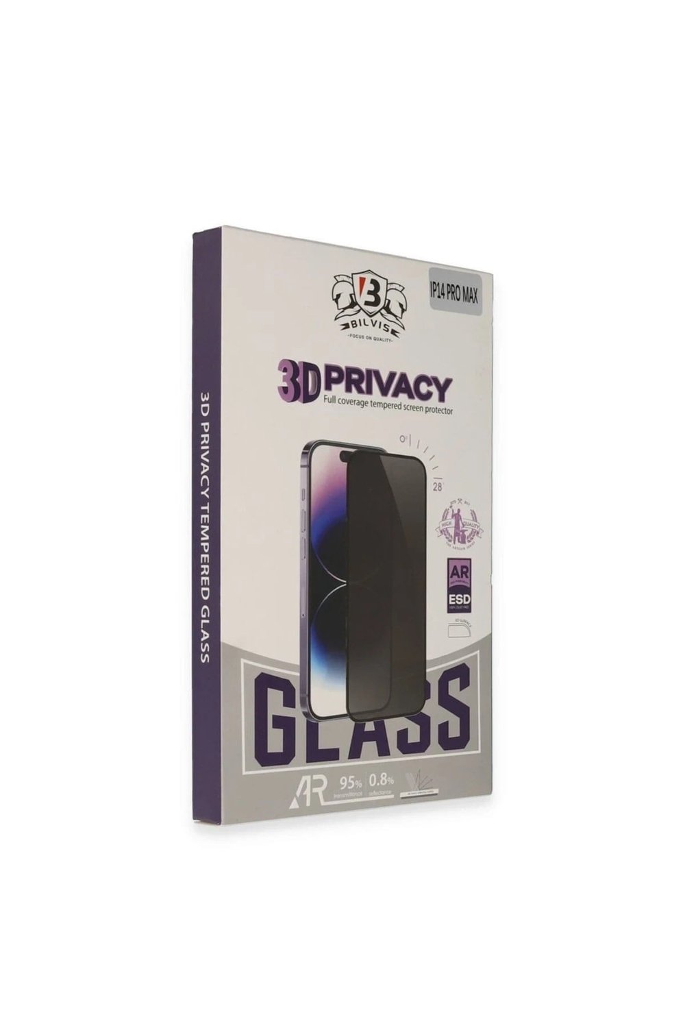 Mey İthalat®  iPhone 16 Pro Bilvis 3D Hayalet Cam Ekran Koruyucu