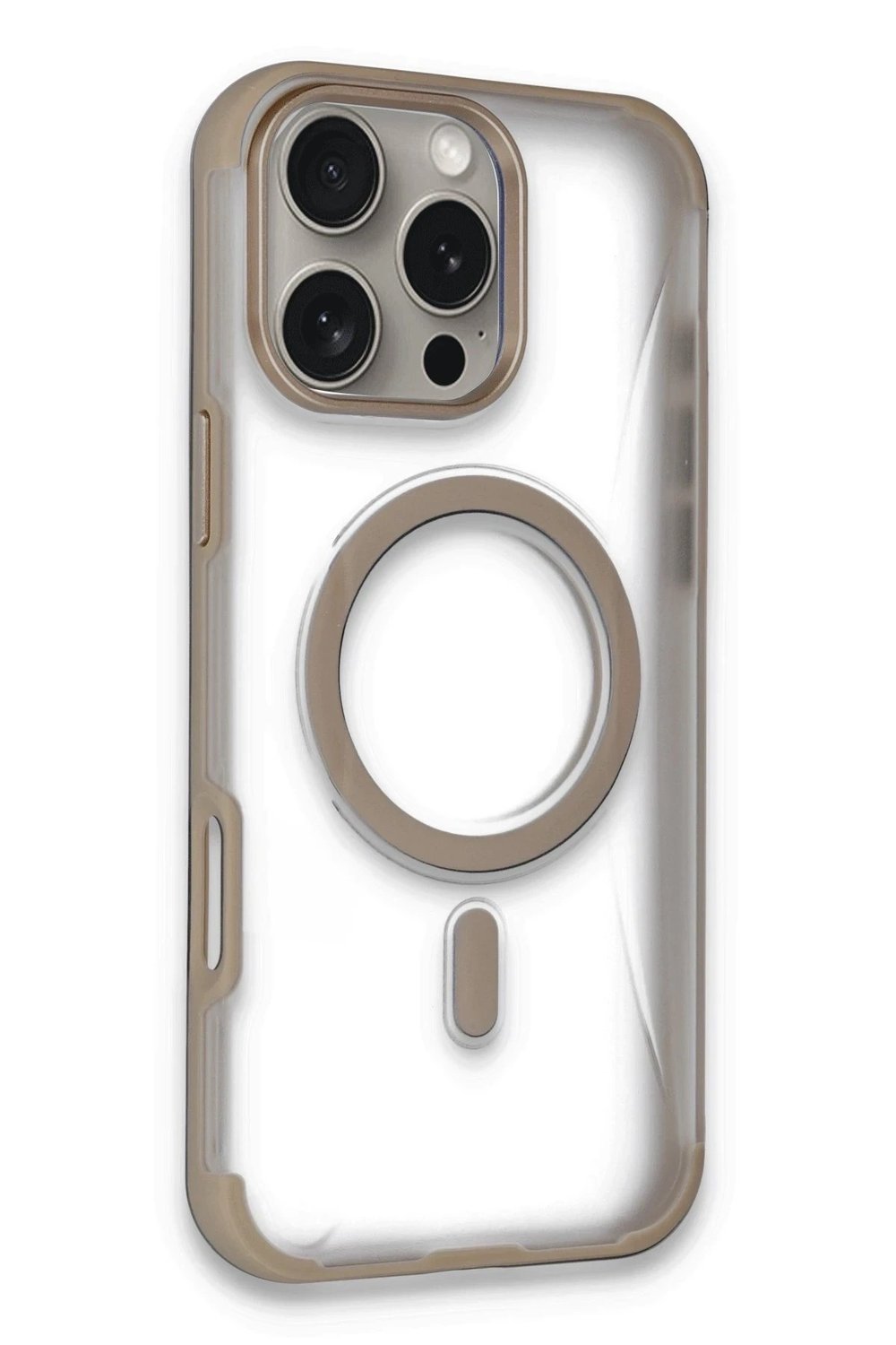 Mey İthalat®  iPhone 16 Pro Hilton Magsafe Kapak - Gold