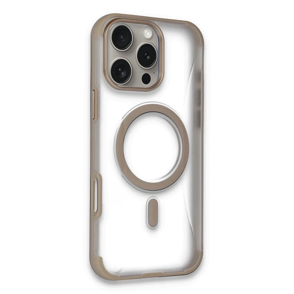 Mey İthalat®  iPhone 16 Pro Hilton Magsafe Kapak - Gold