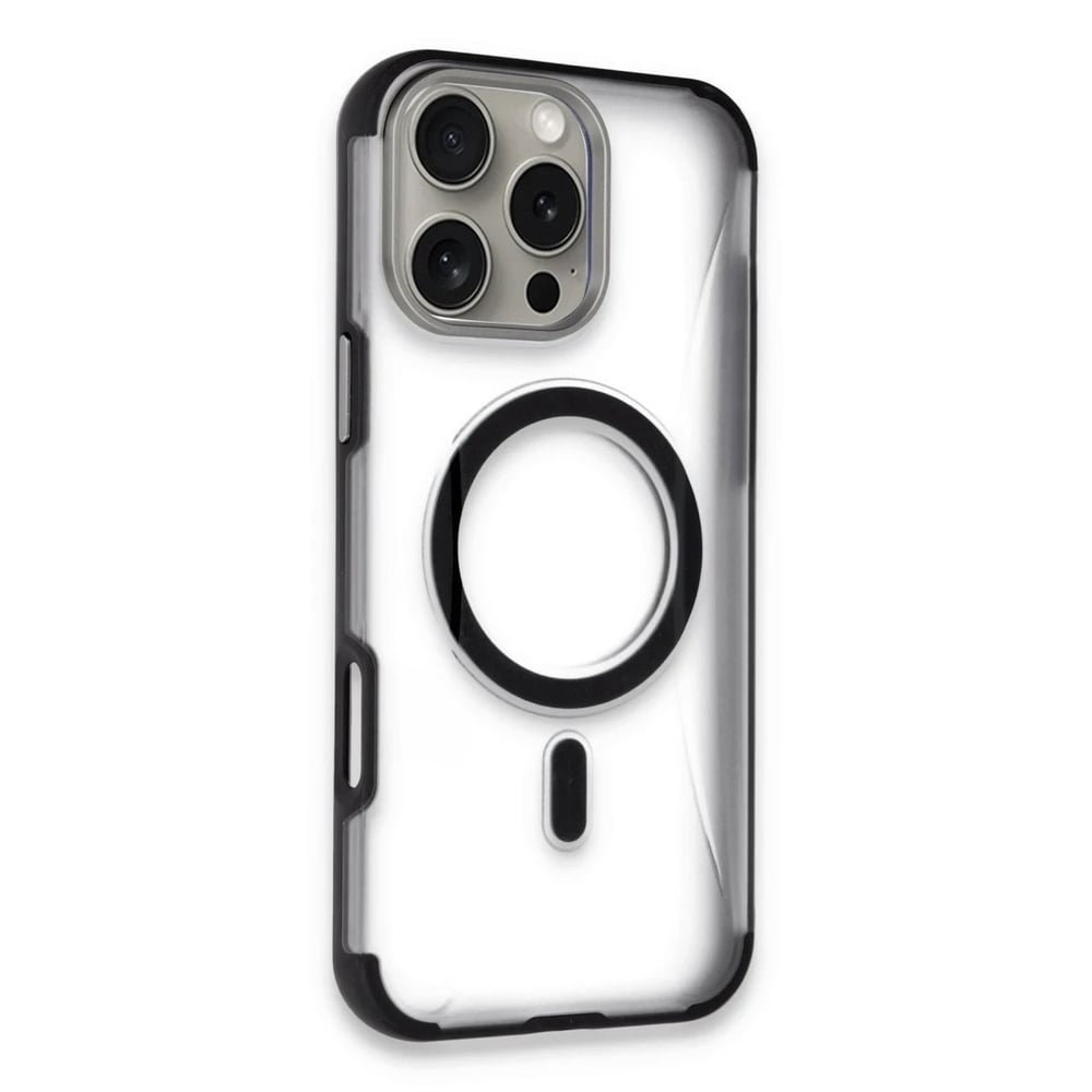 Mey İthalat®  iPhone 16 Pro Hilton Magsafe Kapak - Siyah