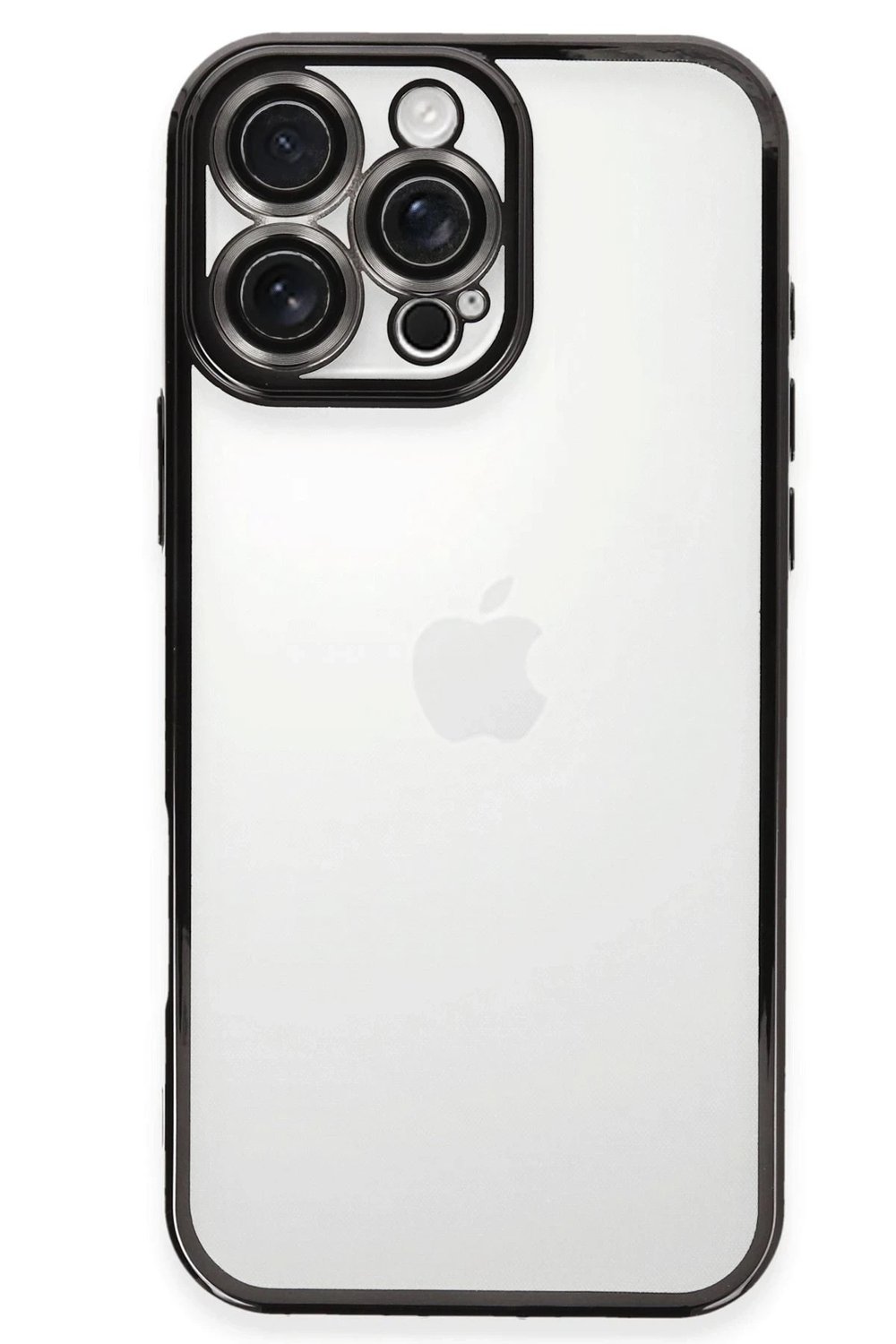 Mey İthalat®  iPhone 16 Pro Kılıf  Lensli Silikon - Siyah