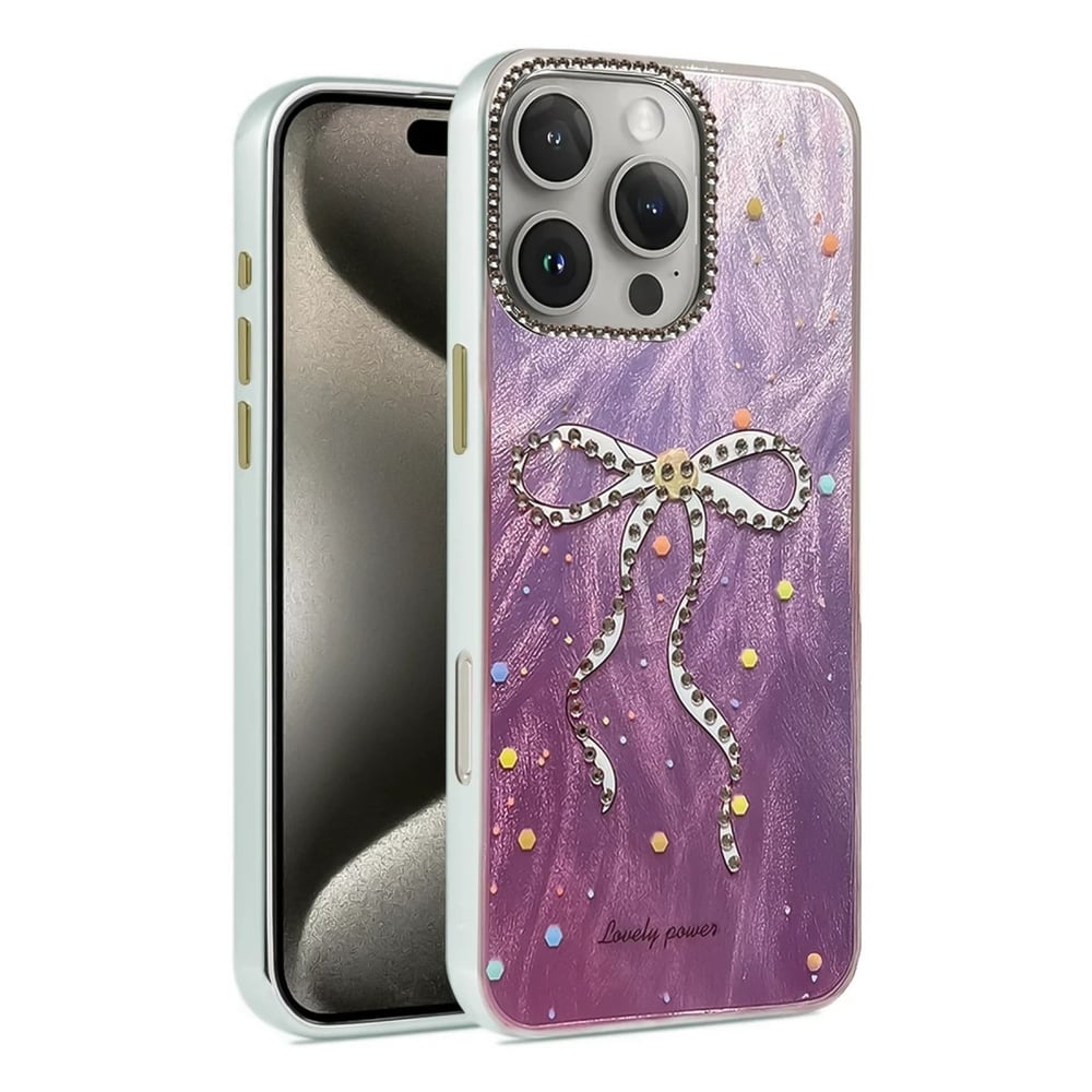 Mey İthalat®  iPhone 16 Pro Kılıf Blade Aynalı Desenli Kapak - Desen 1