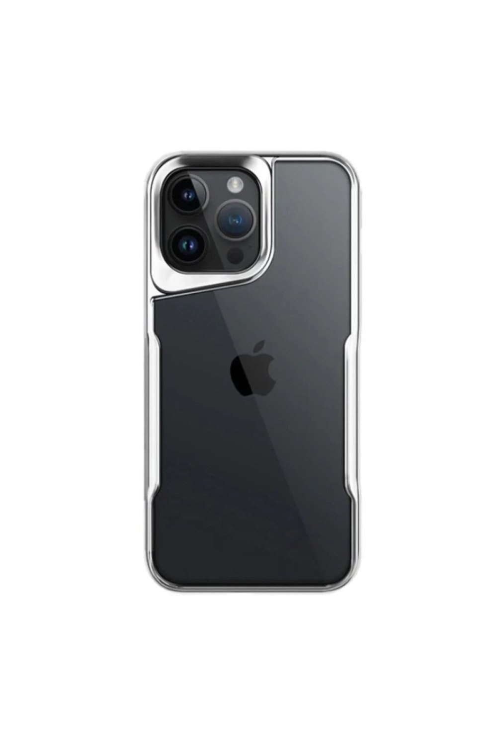 Mey İthalat®  iPhone 16 Pro Kılıf Boyi Silikon Kapak - Gümüş