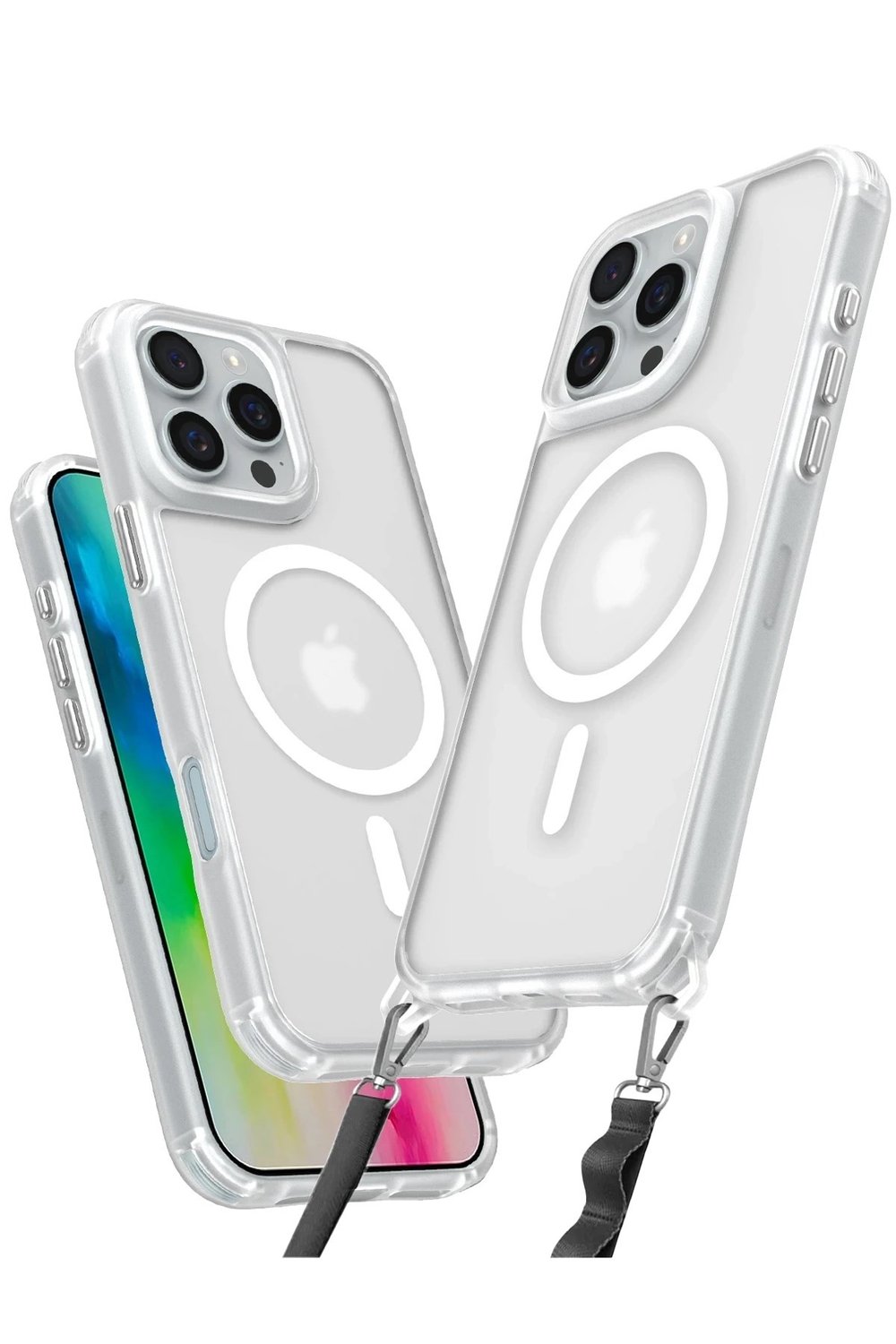 Mey İthalat®  iPhone 16 Pro Kılıf Enka Magsafe Silikon Kılıf - Şeffaf