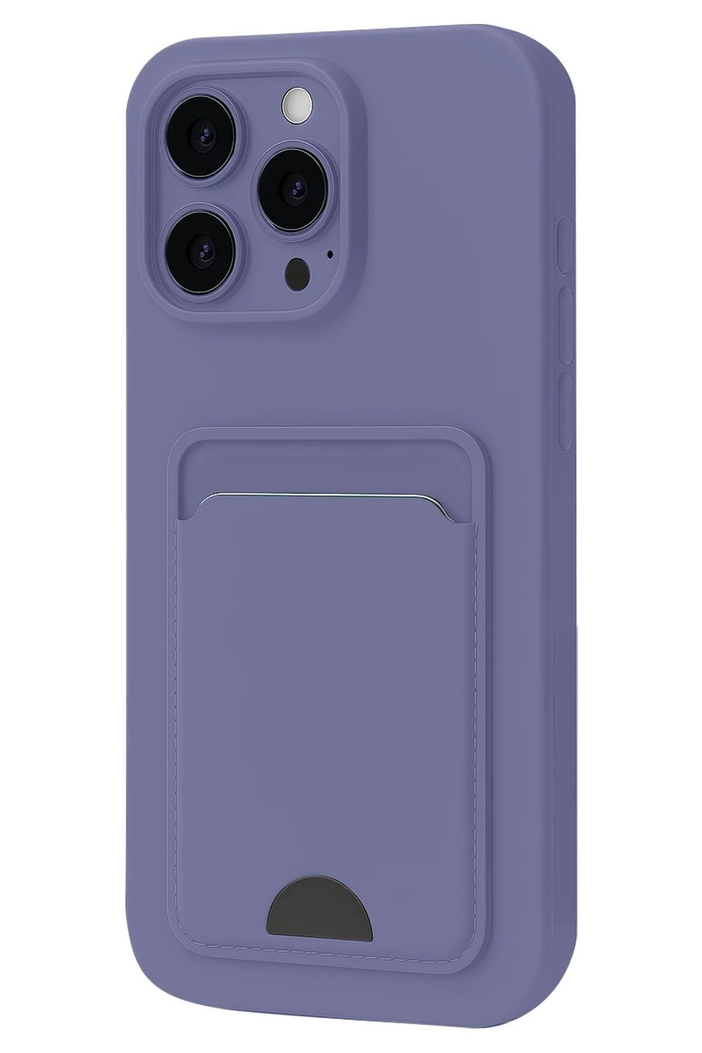 Mey İthalat®  iPhone 16 Pro Kılıf Kelvin Kartvizitli Silikon - Lila