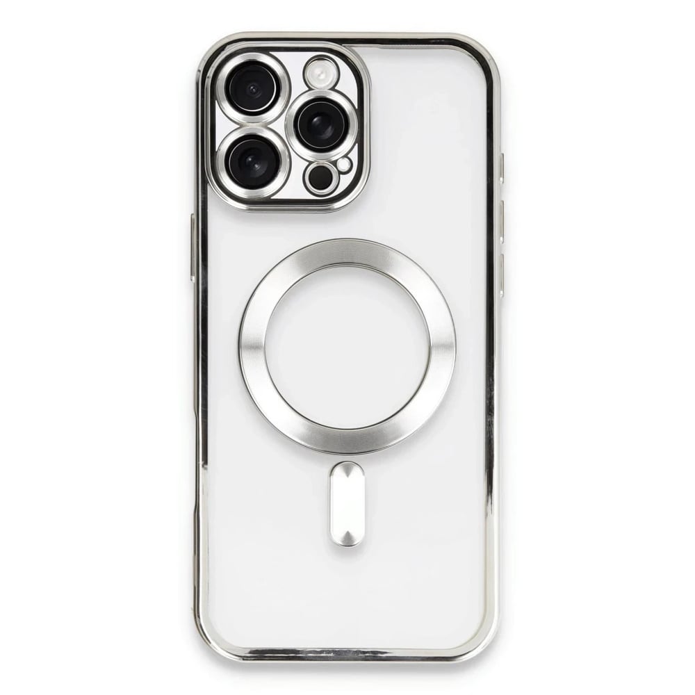 Mey İthalat®  iPhone 16 Pro Kılıf Kross Magneticsafe Kapak - Gümüş