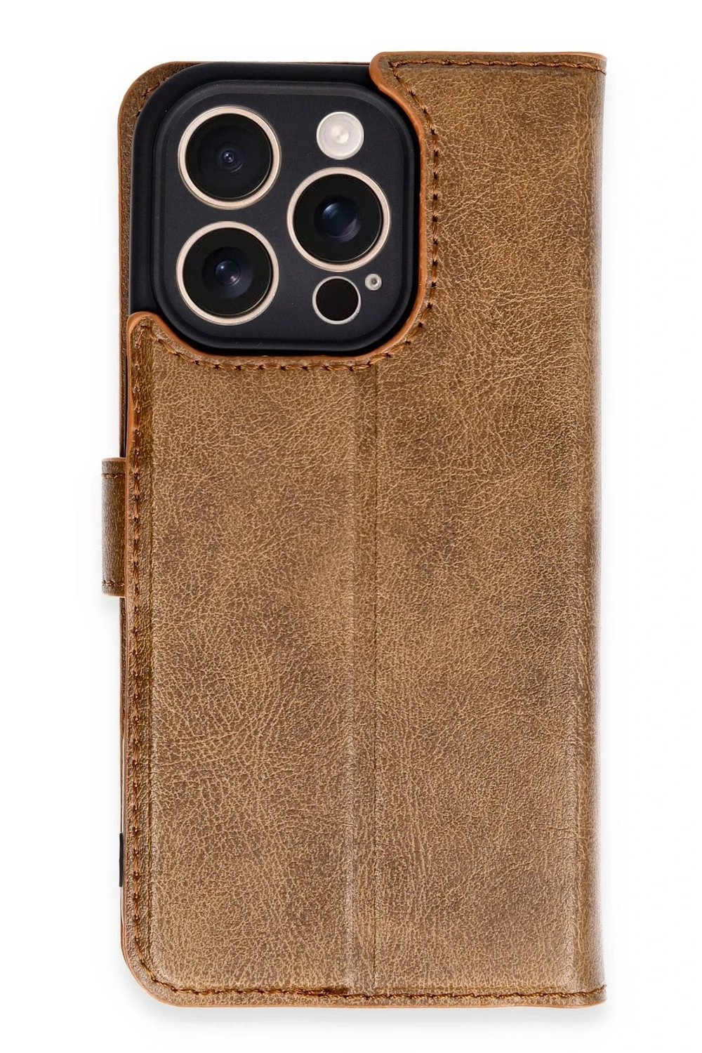 Mey İthalat®  iPhone 16 Pro Kılıf Trend S Plus Kapaklı Kılıf - Taba