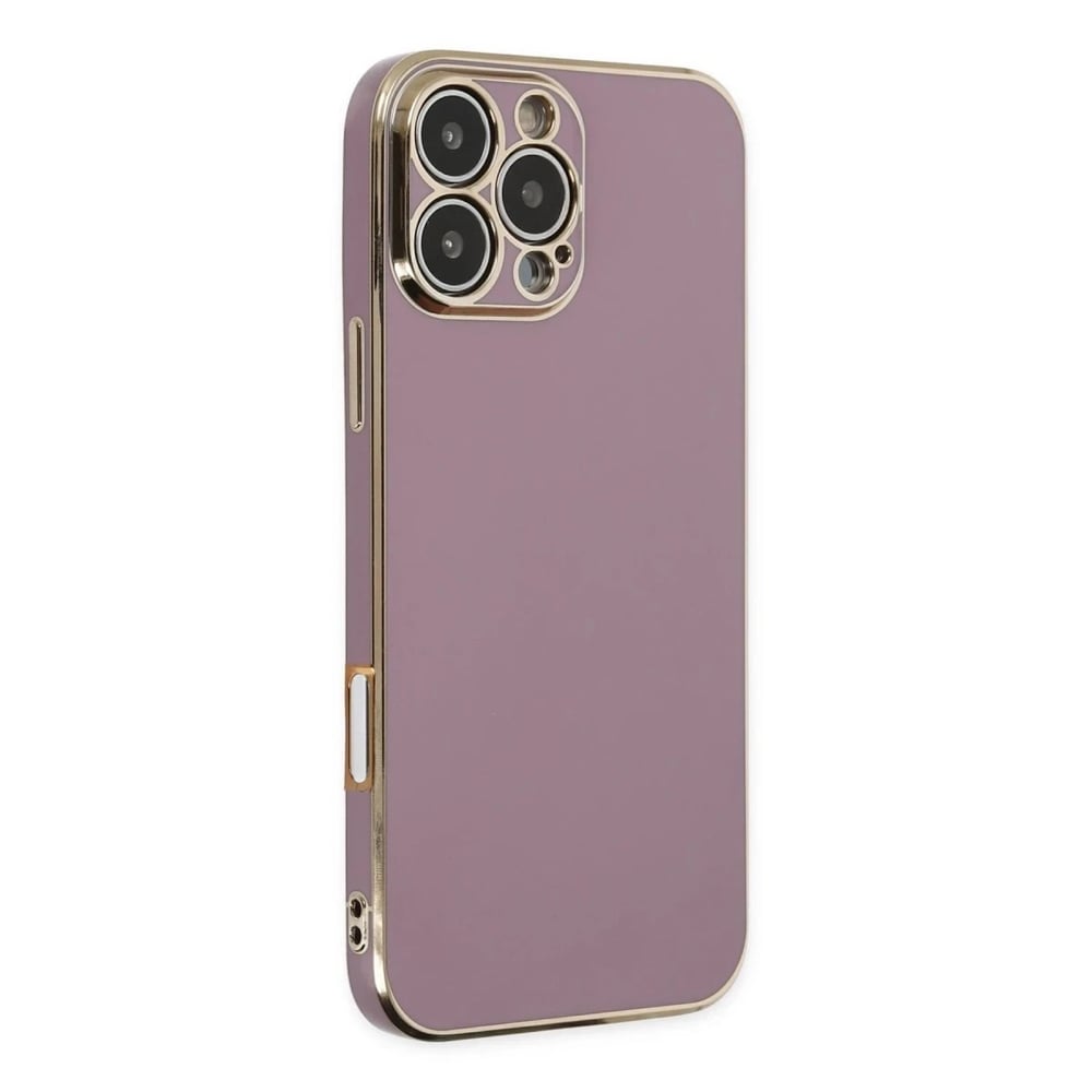 Mey İthalat®  iPhone 16 Pro Kılıf Volet Silikon - Mor