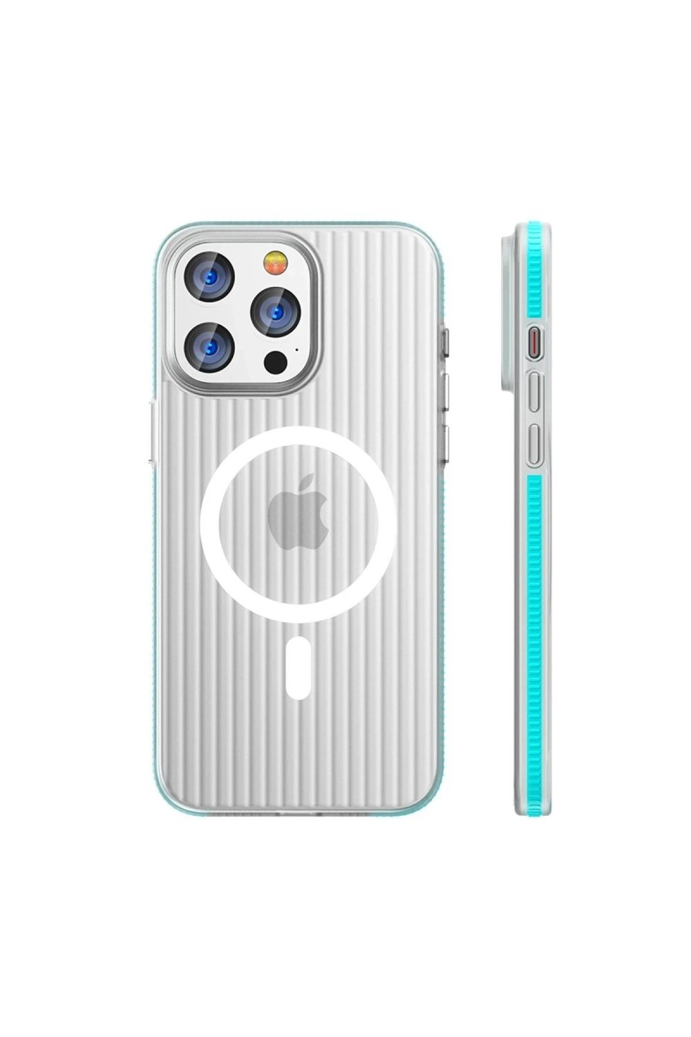 Mey İthalat®  iPhone 16 Pro Line Magsafe Kapak - Mavi