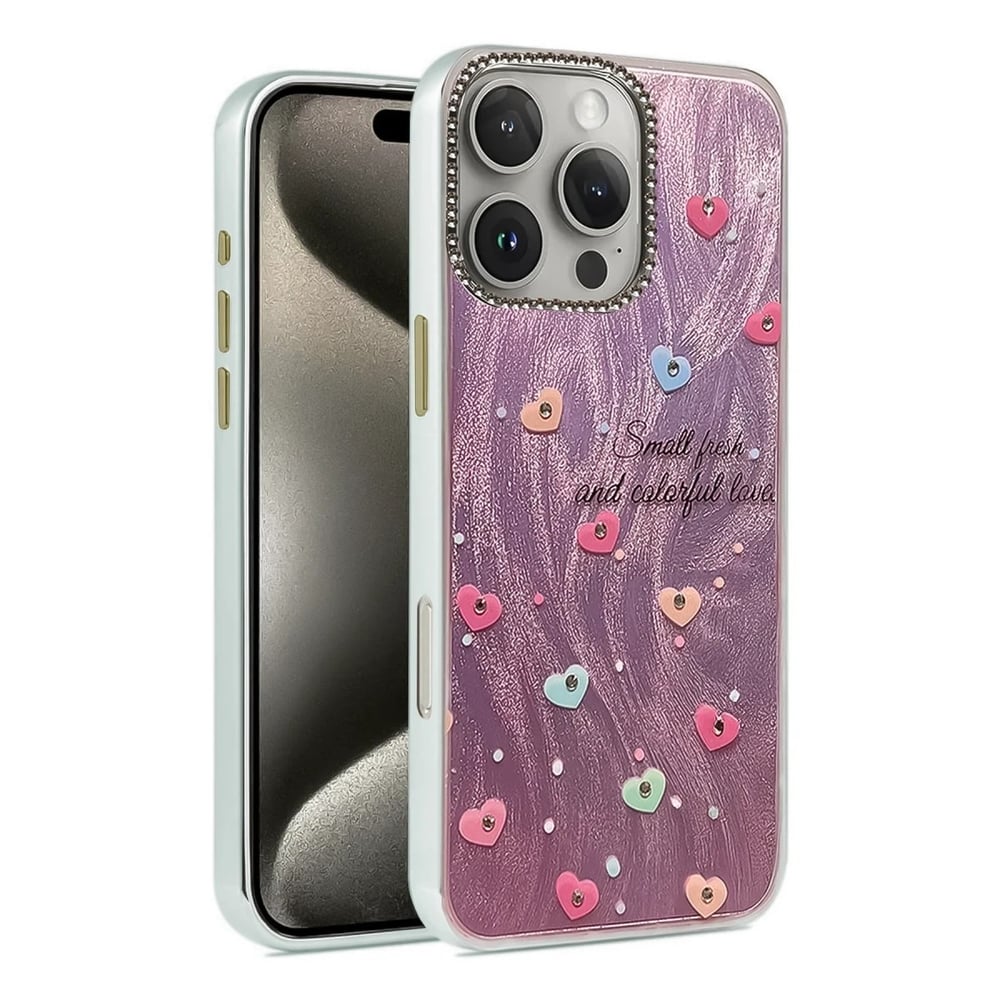 Mey İthalat®  iPhone 16 Pro Max Kılıf Blade Aynalı Desenli Kapak - Desen 8