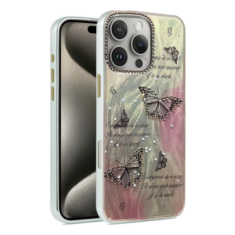Mey İthalat®  iPhone 16 Pro Max Kılıf Blade Aynalı Desenli Kapak - Desen 6
