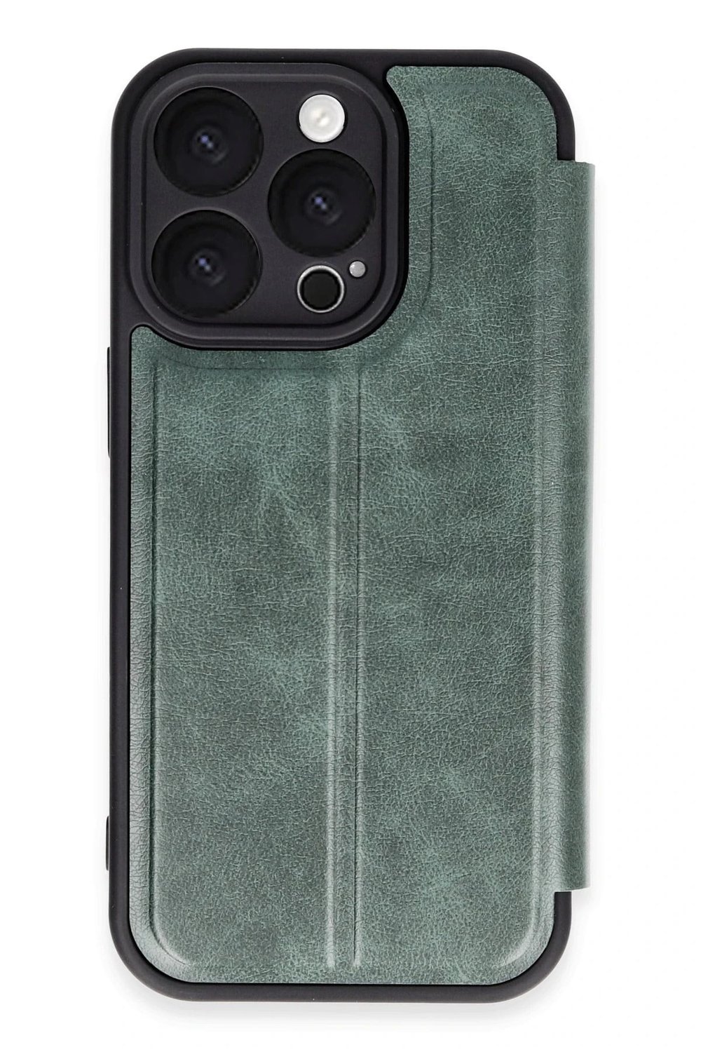 Mey İthalat®  iPhone 16 Pro Max Kılıf Flip Cover - Koyu Yeşil
