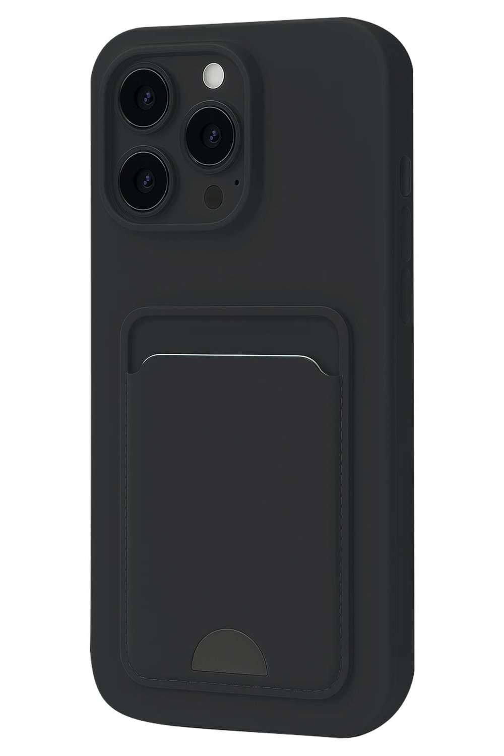 Mey İthalat®  iPhone 16 Pro Max Kılıf Kelvin Kartvizitli Silikon - Siyah
