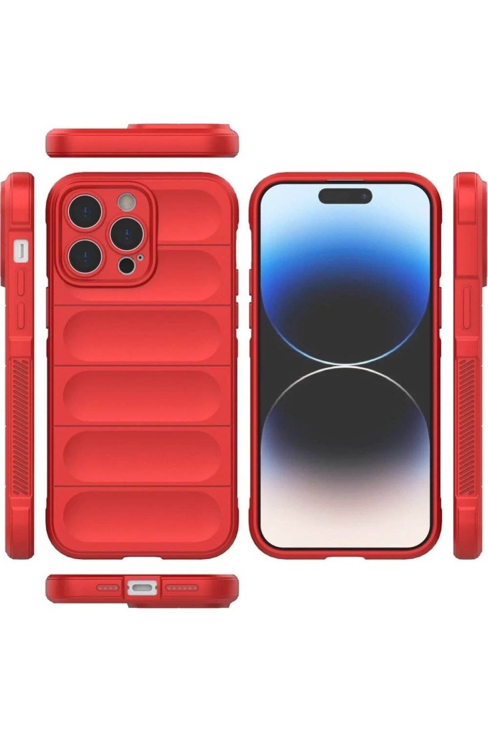 Mey İthalat®  iPhone 16 Pro Max Kılıf Optimum Silikon - Kırmızı