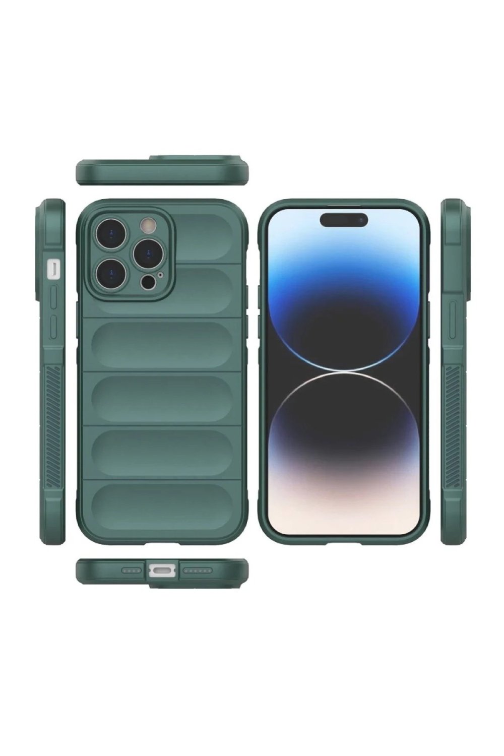 Mey İthalat®  iPhone 16 Pro Max Kılıf Optimum Silikon - Koyu Yeşil