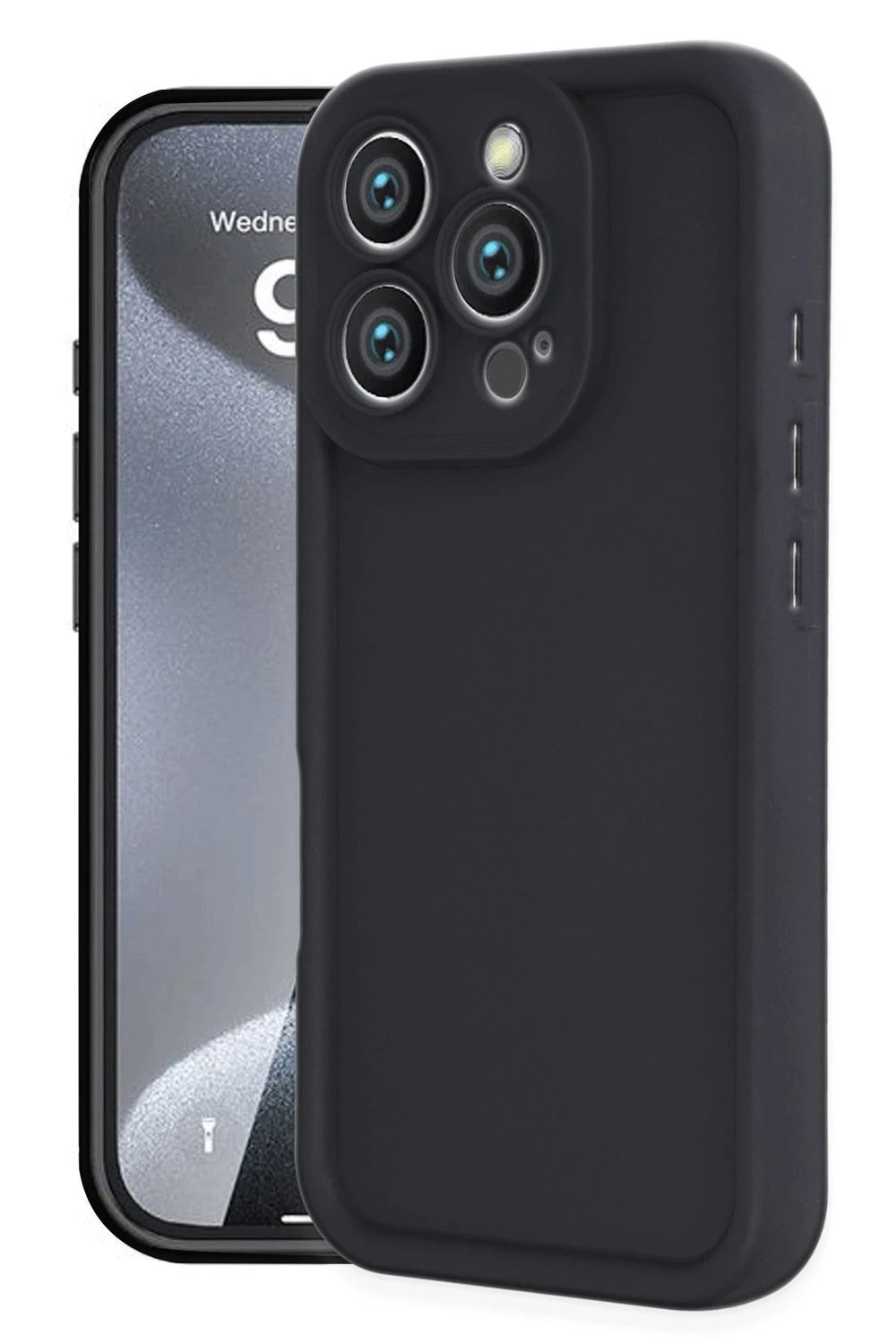 Mey İthalat®  iPhone 16 Pro Max Kılıf Viera Silikon - Siyah