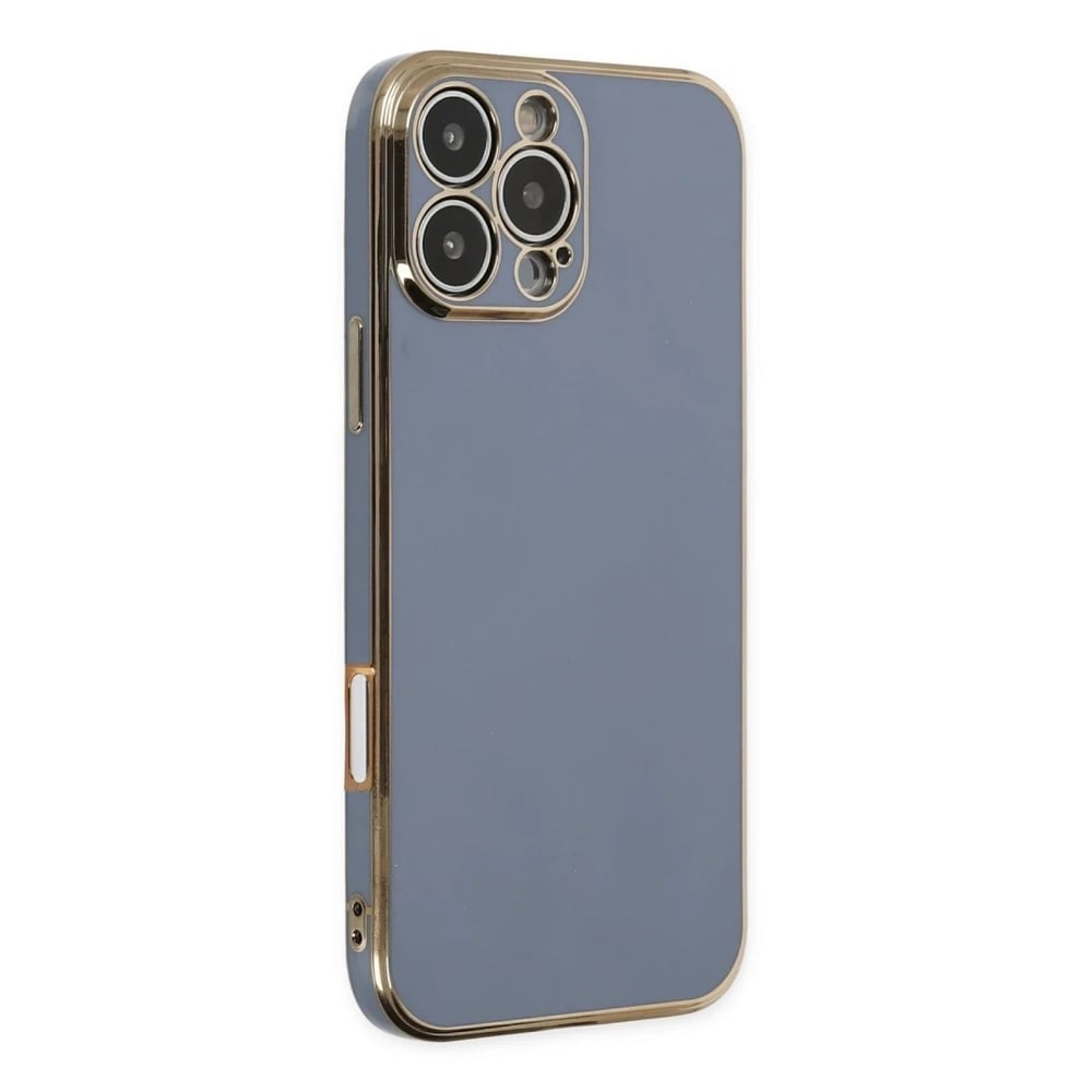 Mey İthalat®  iPhone 16 Pro Max Kılıf Volet Silikon - Mavi